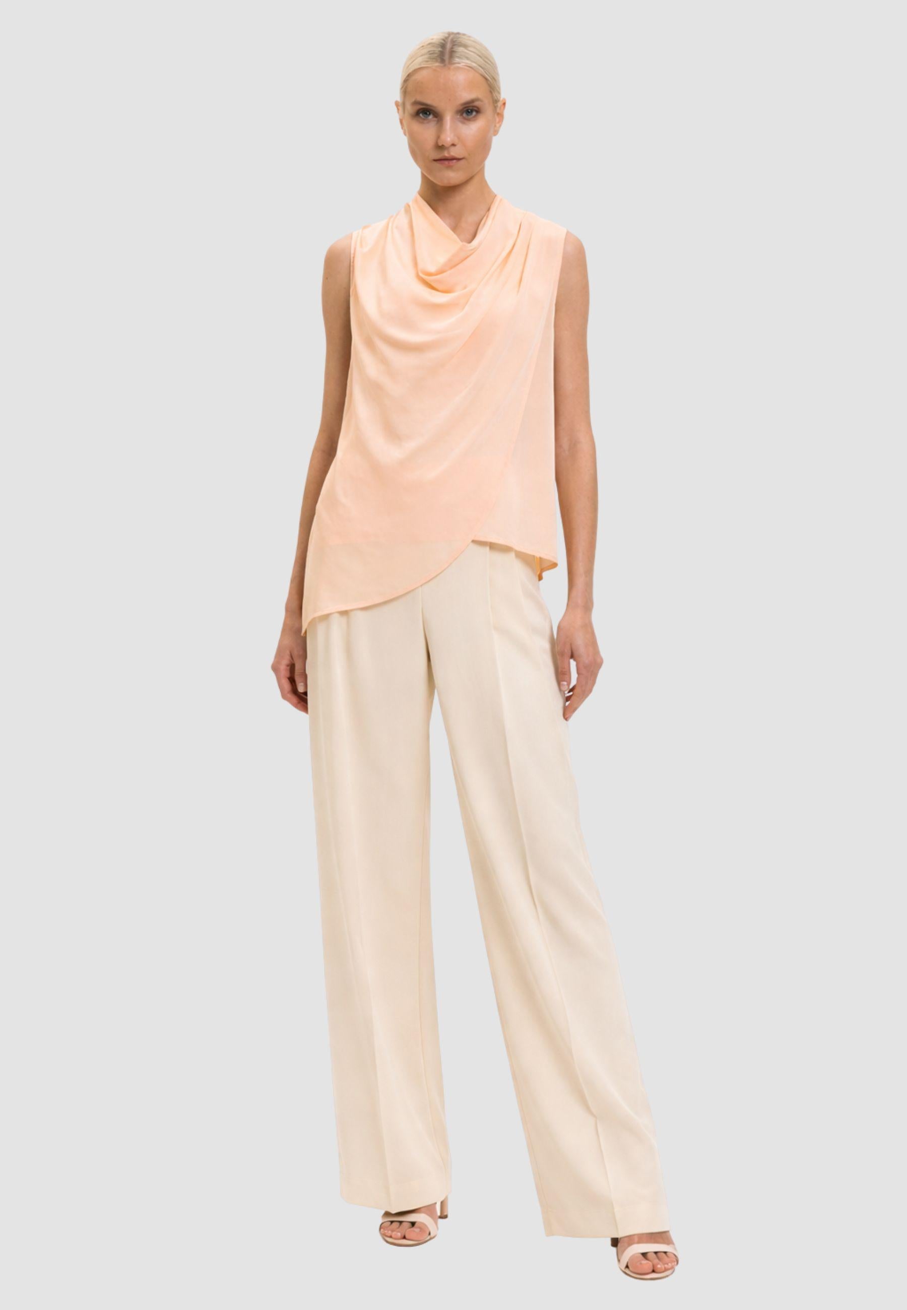 Top drappeggiato in viscosa<BR/> 