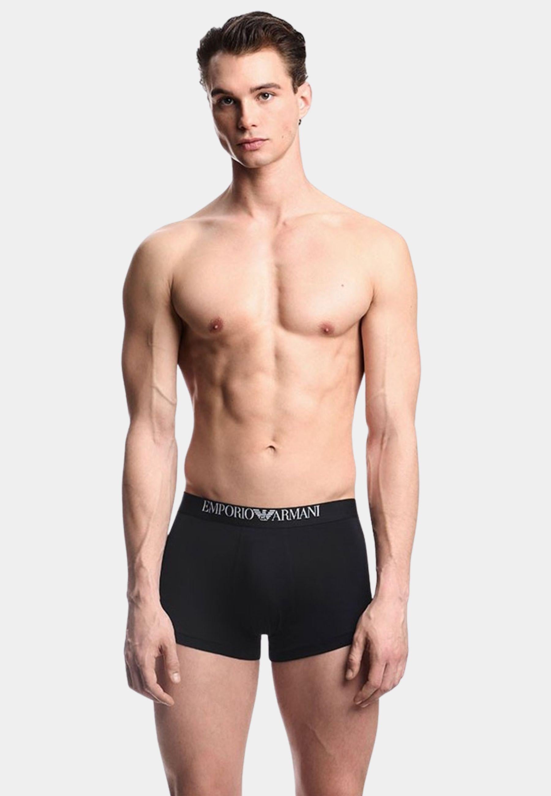 Boxer Emporio Armani in cotone elasticizzato - Pack 2 pezzi 