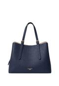 Twinset Borsa Tote Effetto Pelle Martellata Blu