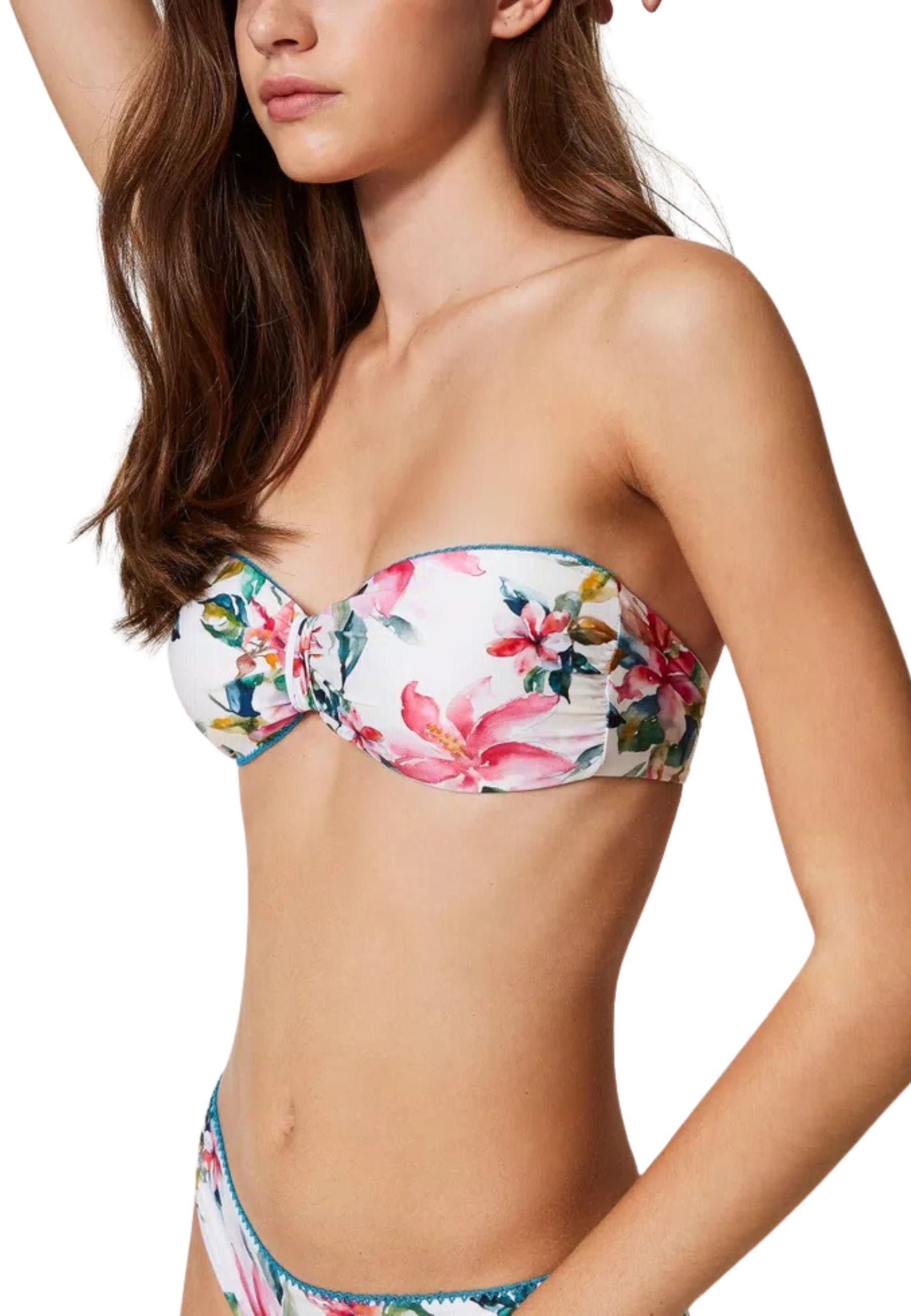 Fascia da bagno con stampa a fiori 