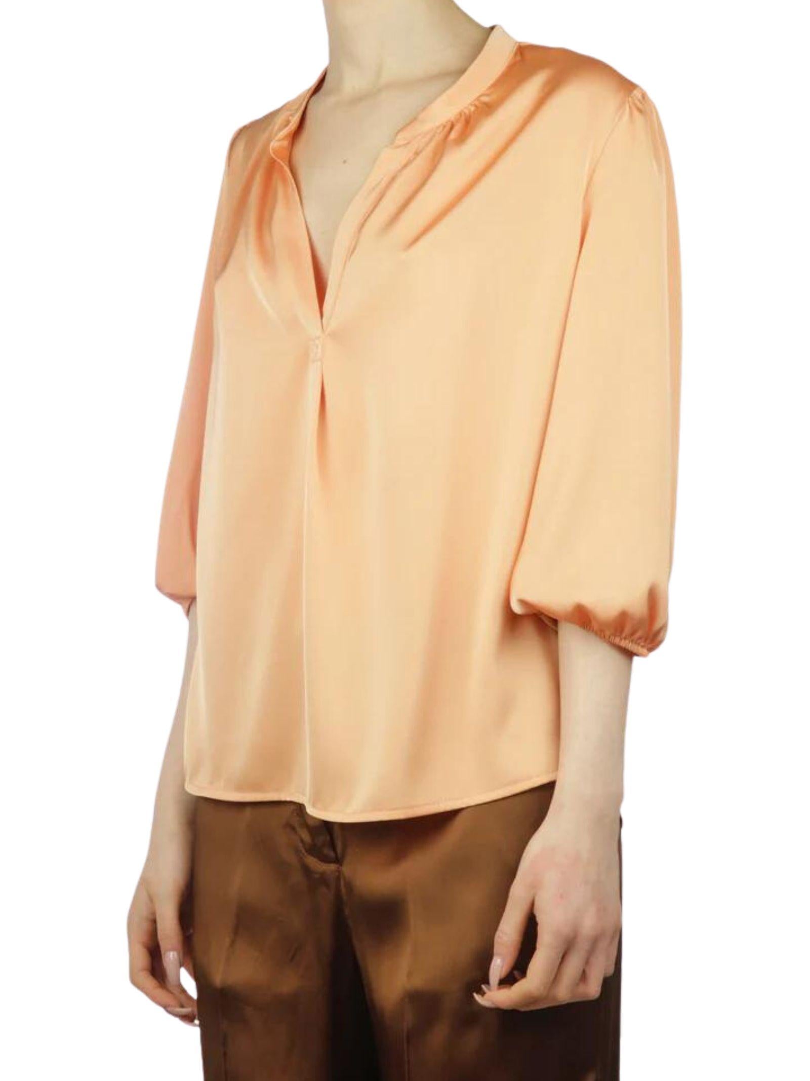 Camicia serafino raso Apricot 