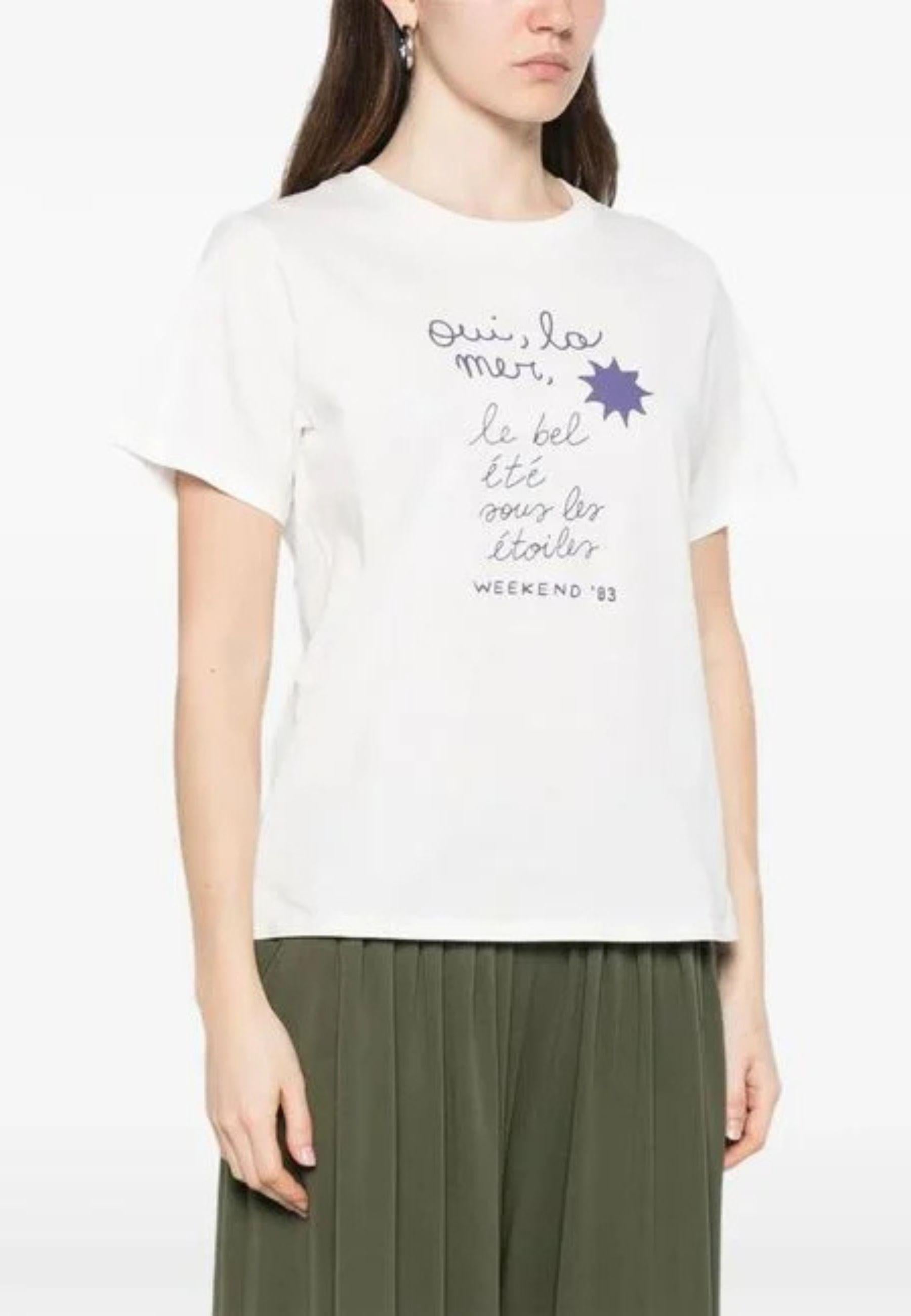 T-shirt in jersey di cotone con stampa lettering 
