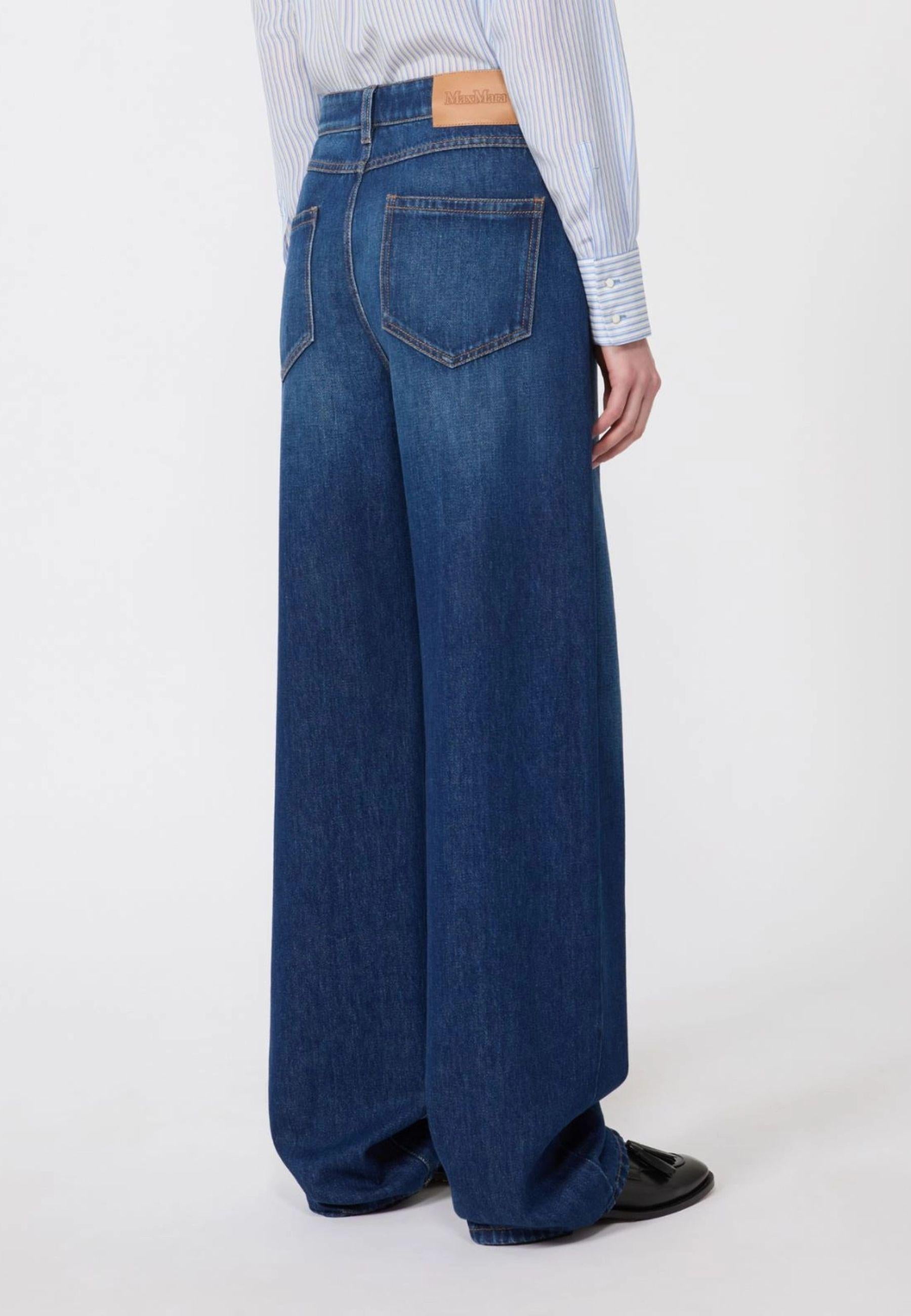 Max Mara - Jeans baggy in denim blu 