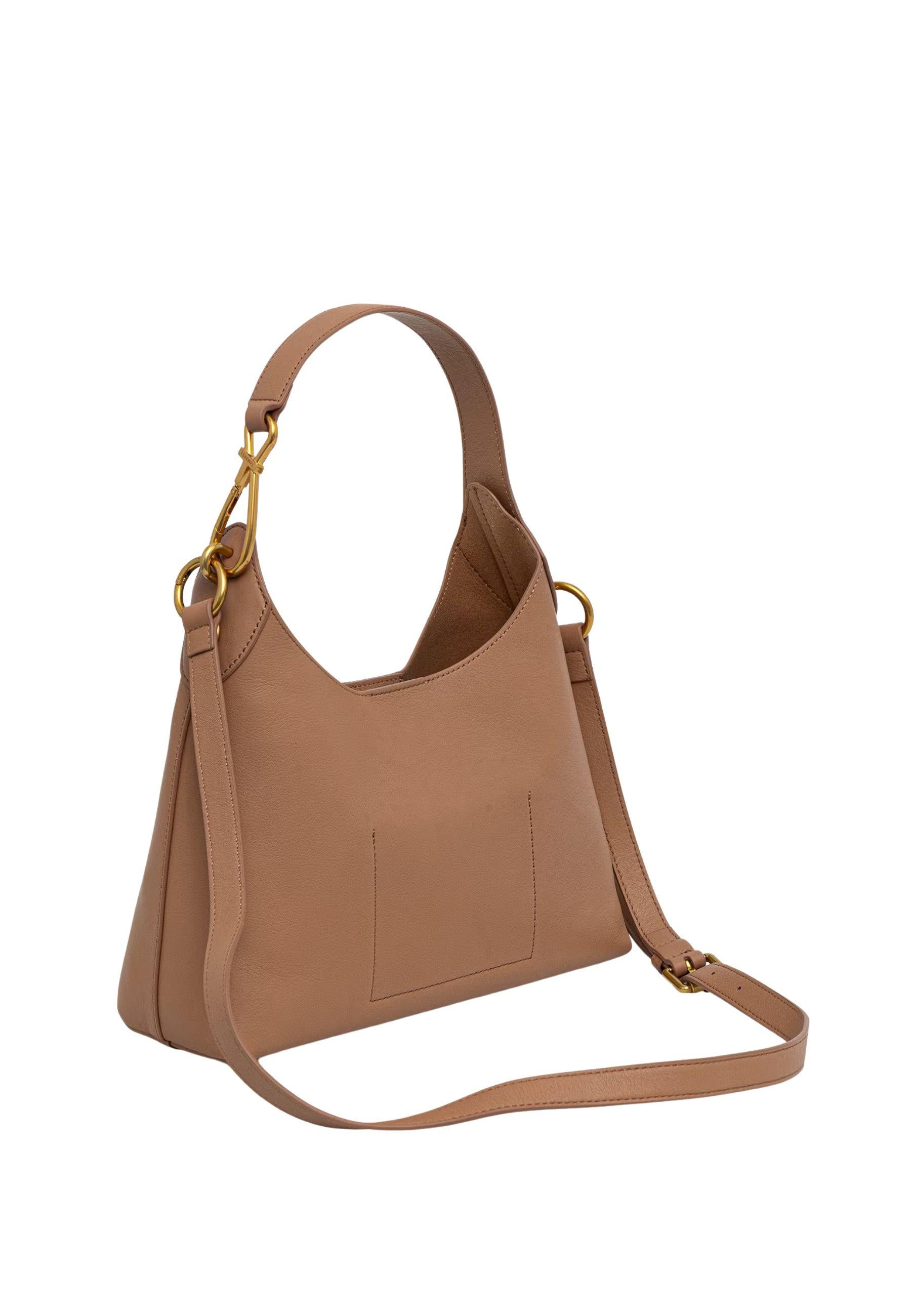 Borsa a Mano Piccola in Vera Pelle con Tracolla Removibile 
