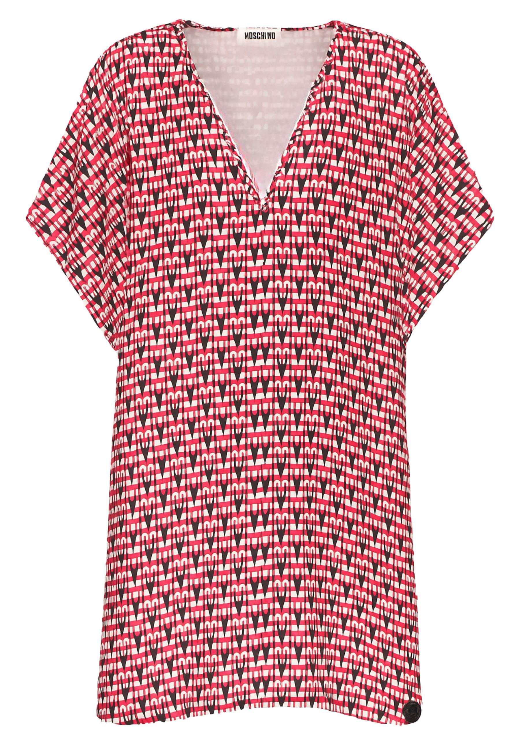 Moschino Swim - Caftano con stampa logo cuore 