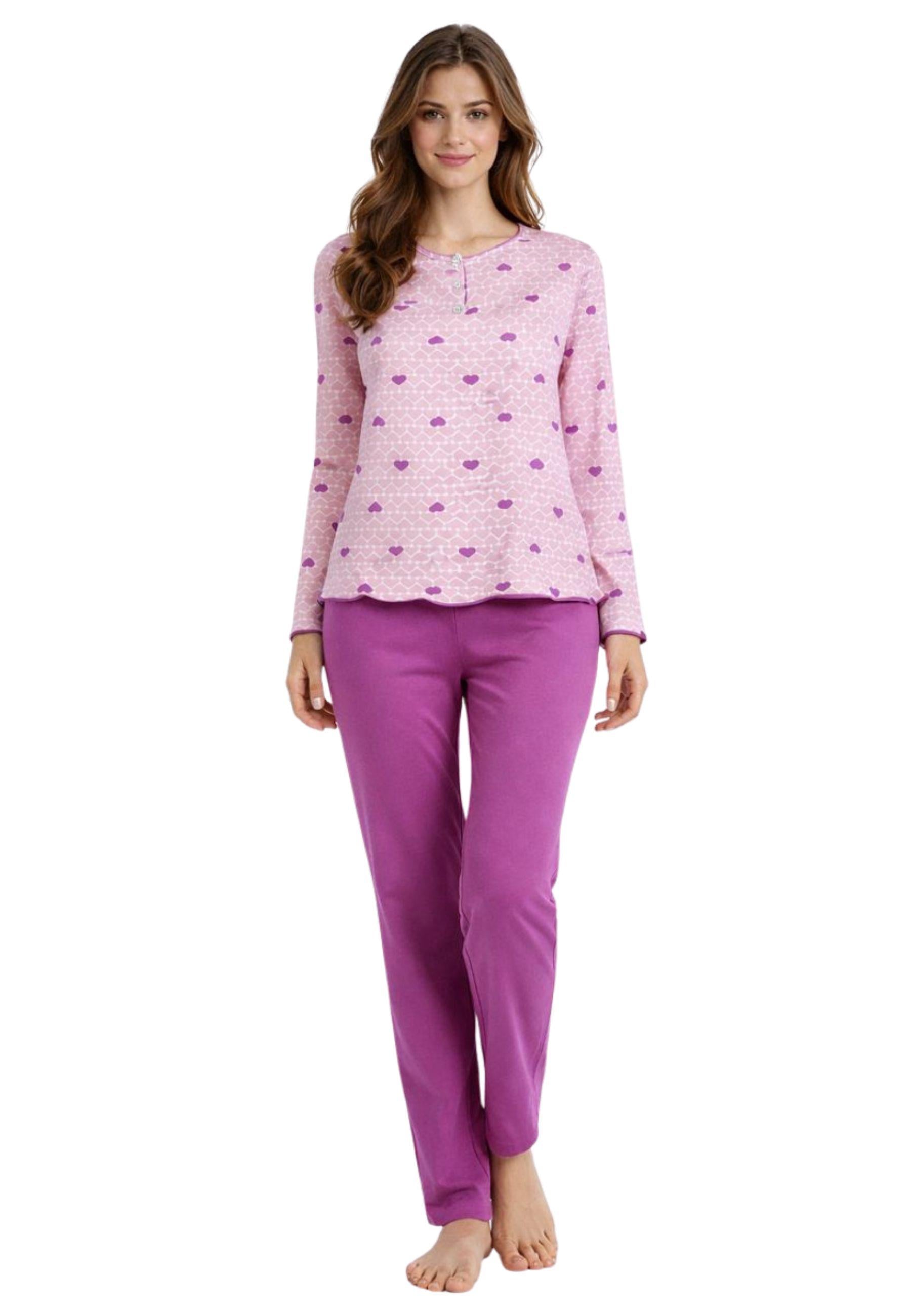 Pigiama donna Lincalor in caldo cotone - Linea Brilliamo 