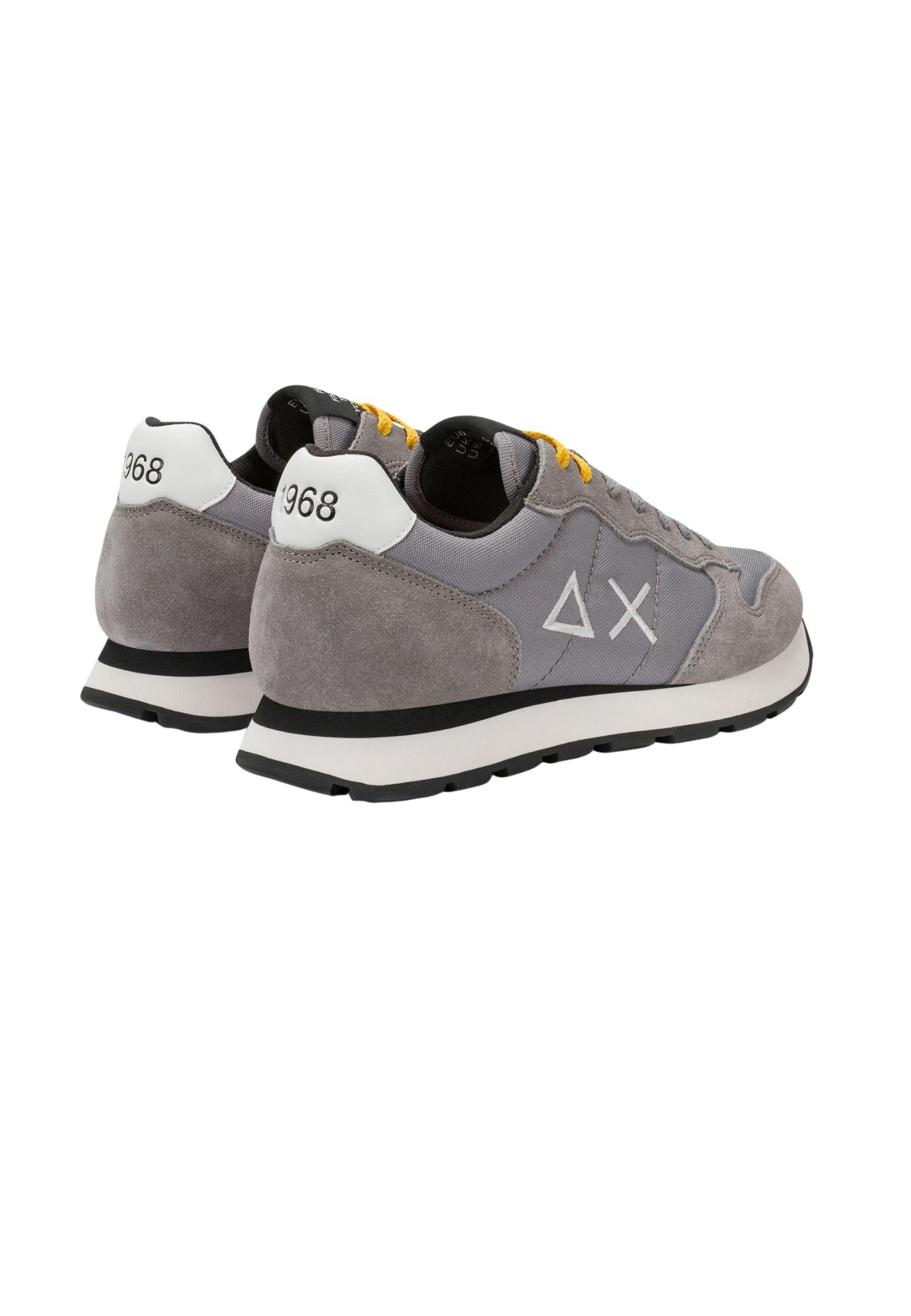 Sneaker Tom in nylon e suede grigio medio 