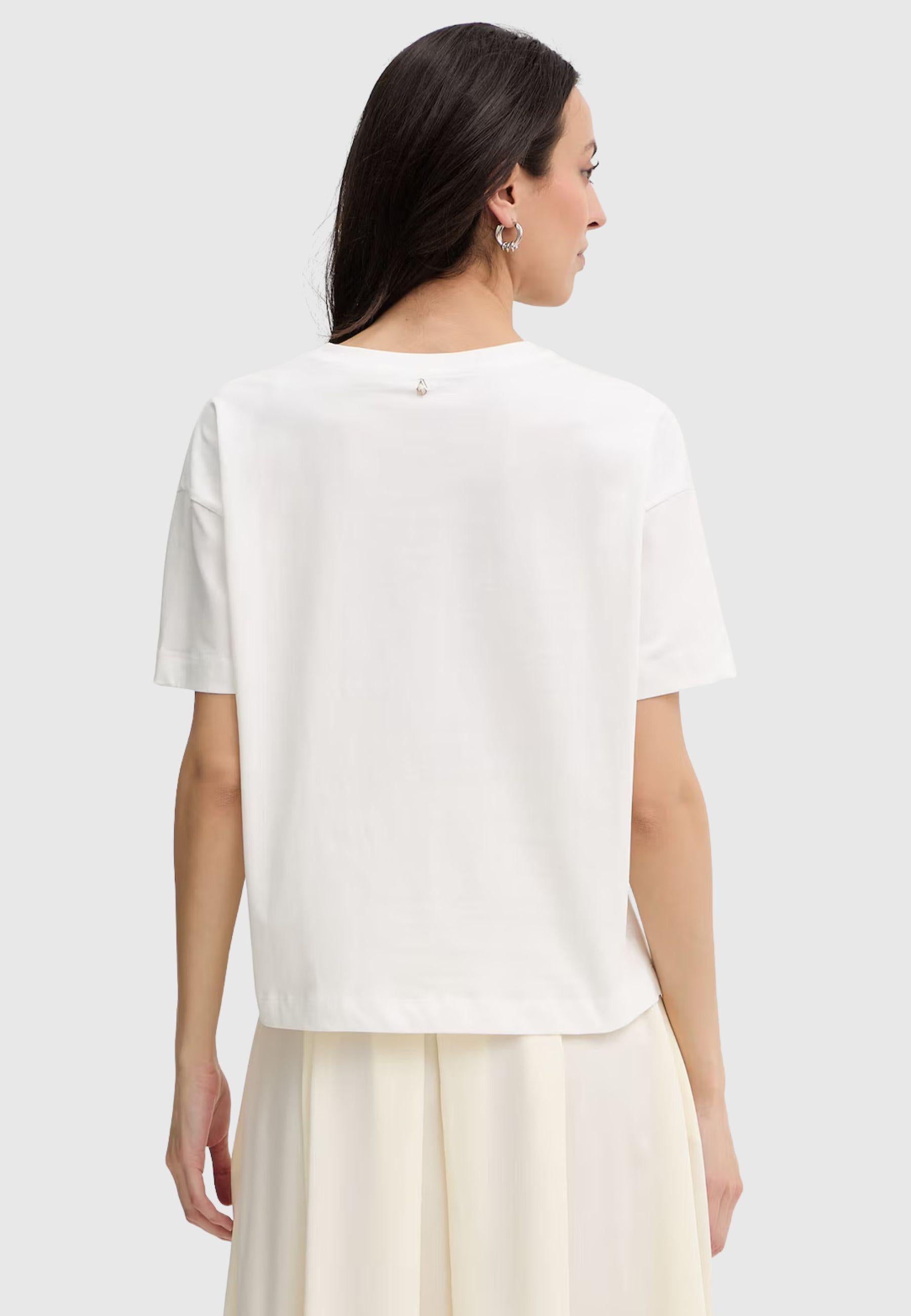 Twinset Actitude T-shirt con Stampa Passport - Bianco 
