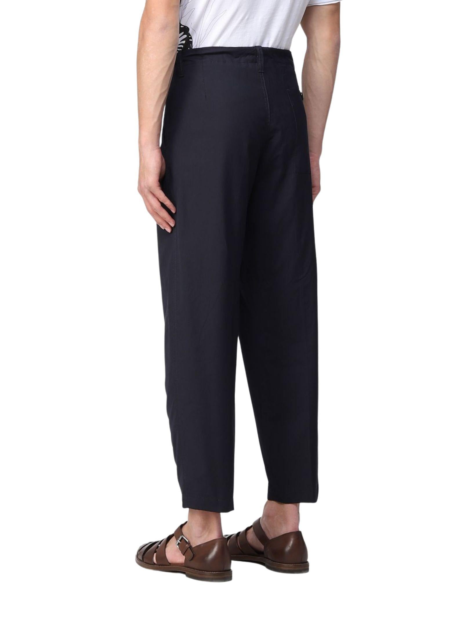 Pantalone in cotone con coulisse in vita 