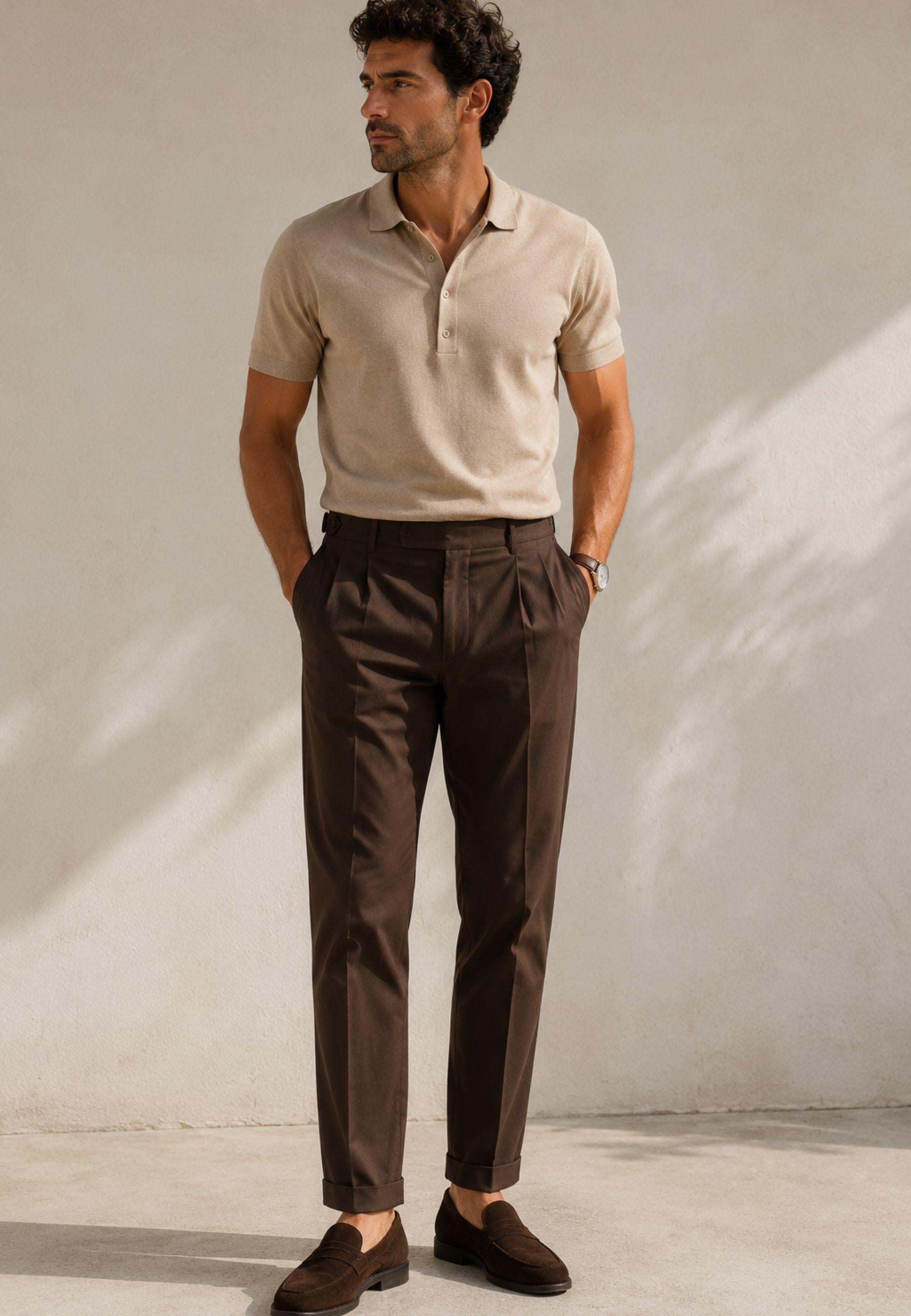 Briglia - Pantalone sartoriale in cotone e lino 