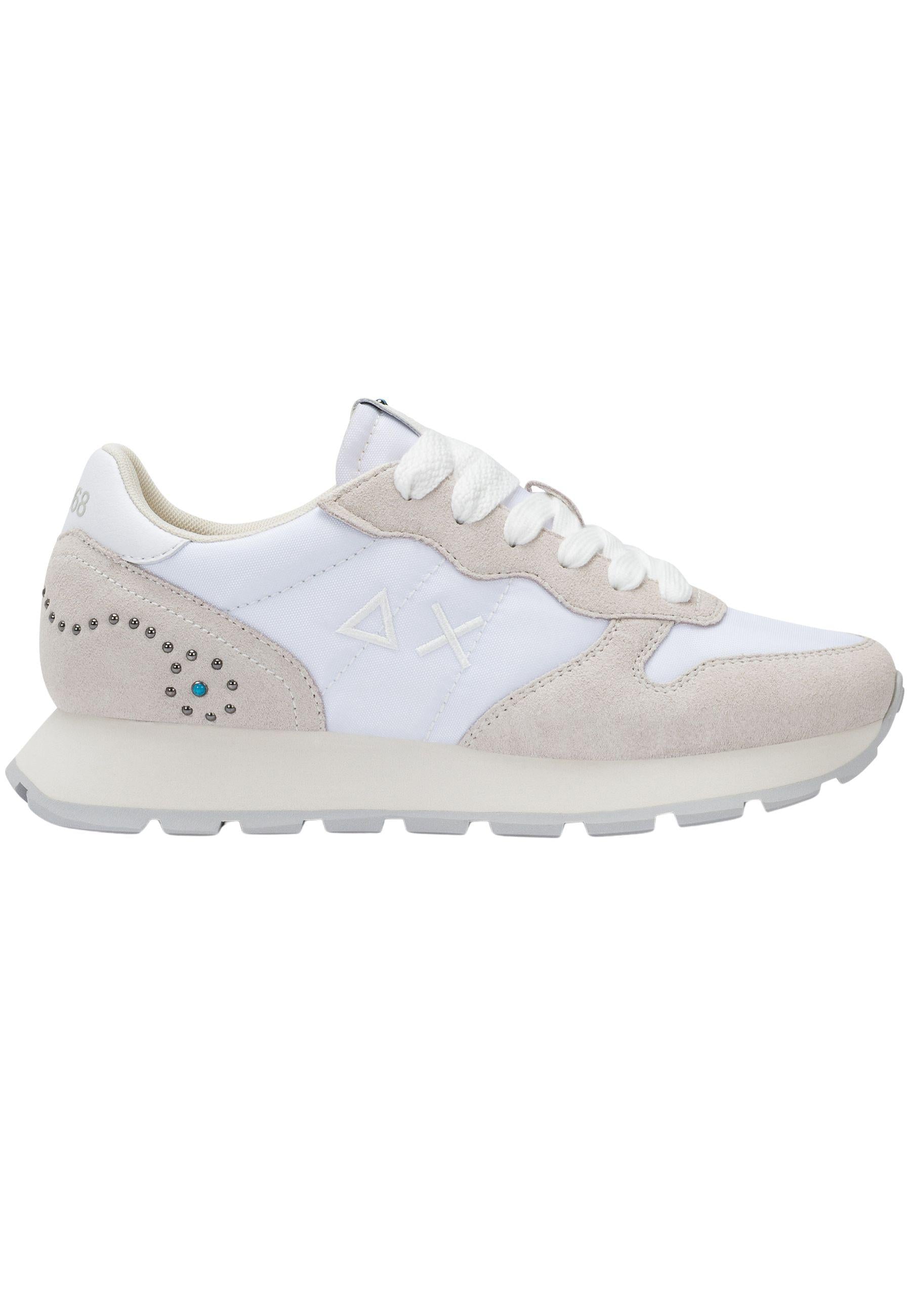 SUN68 Sneakers Donna in Tessuto e Suede con Dettagli Gioiello 