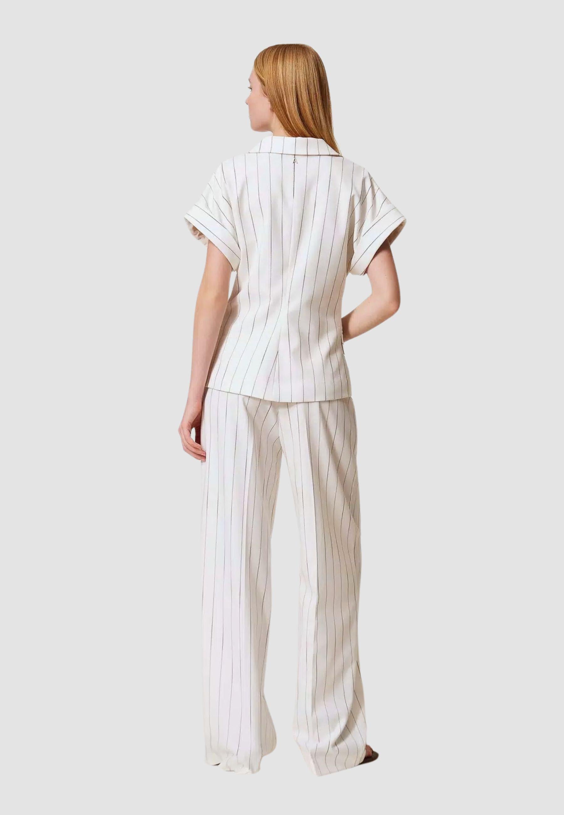 Pantaloni fluidi gessati - Actitude 