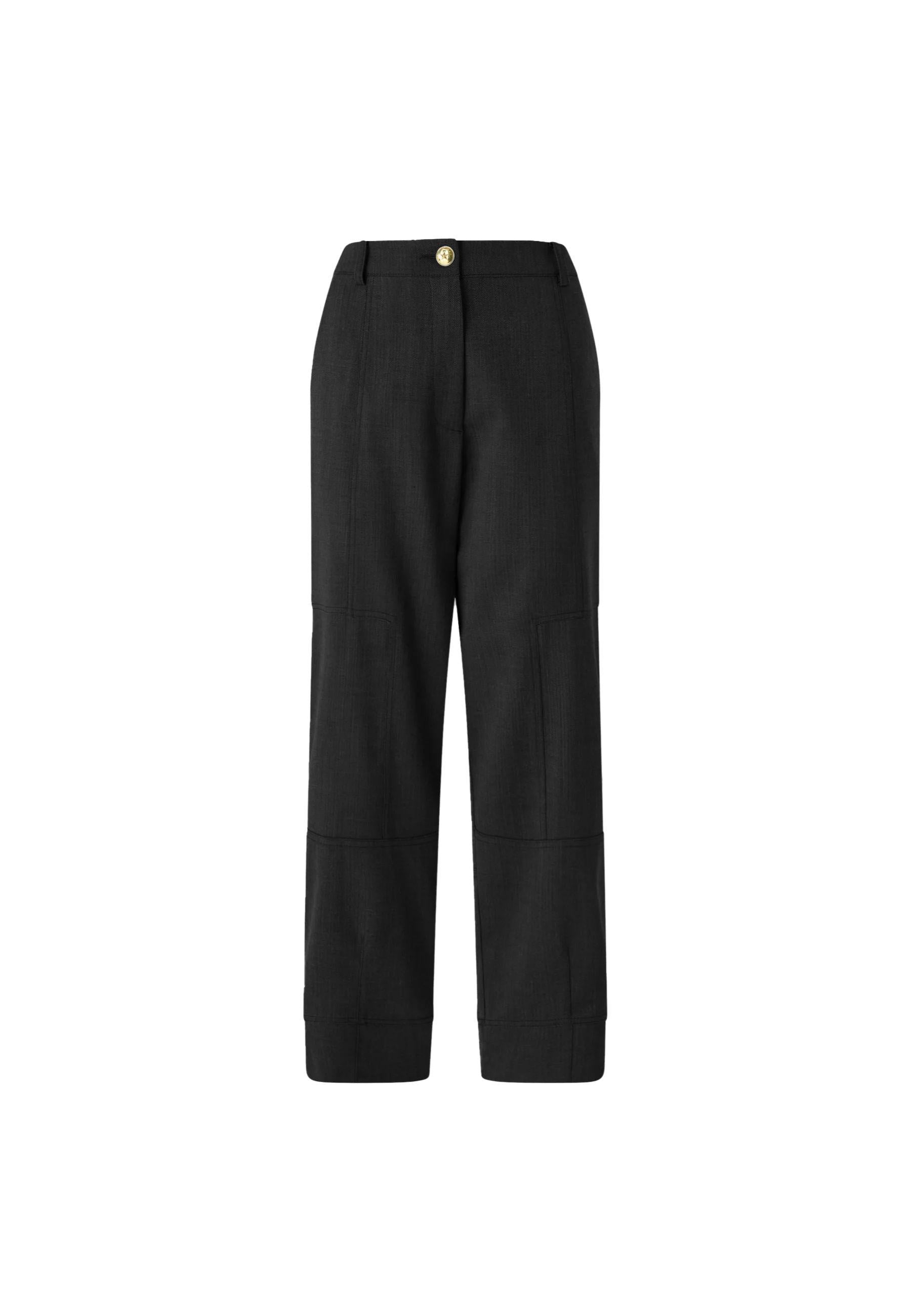 Pantalone Pinko Nero in Misto Lana 