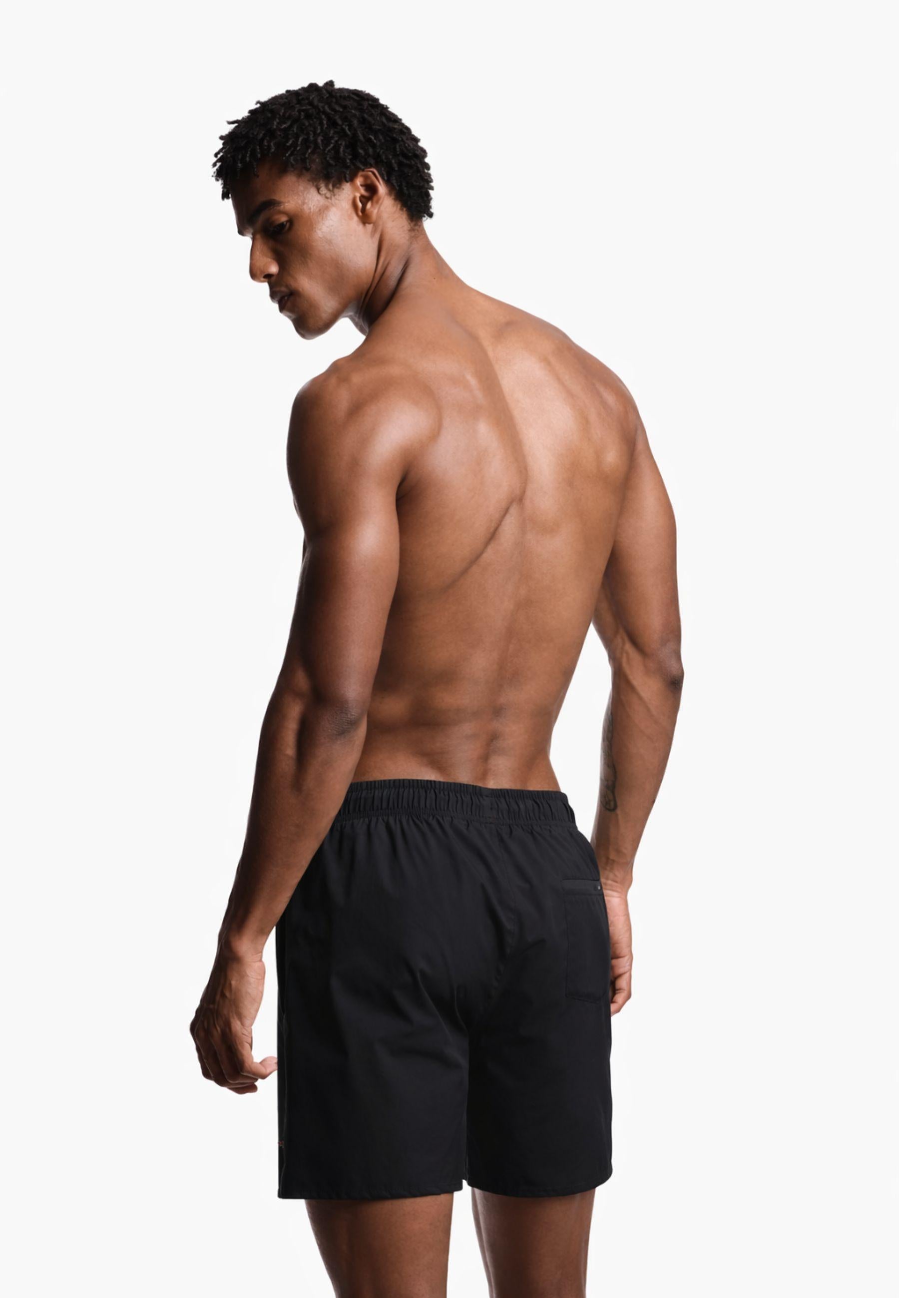 Costume da bagno uomo Emporio Armani - shorts neri con aquila ricamata 