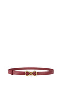 Python leather belt with Infinity buckle