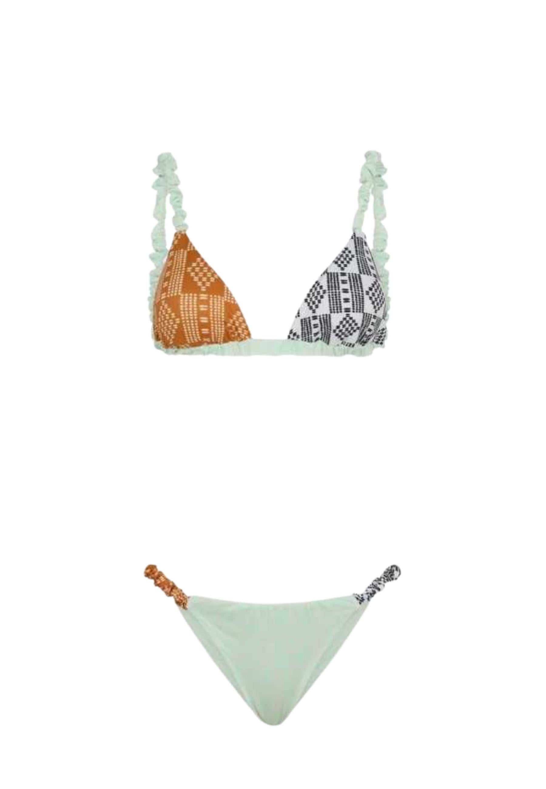 Bikini donna triangolo con fantasia tribale 