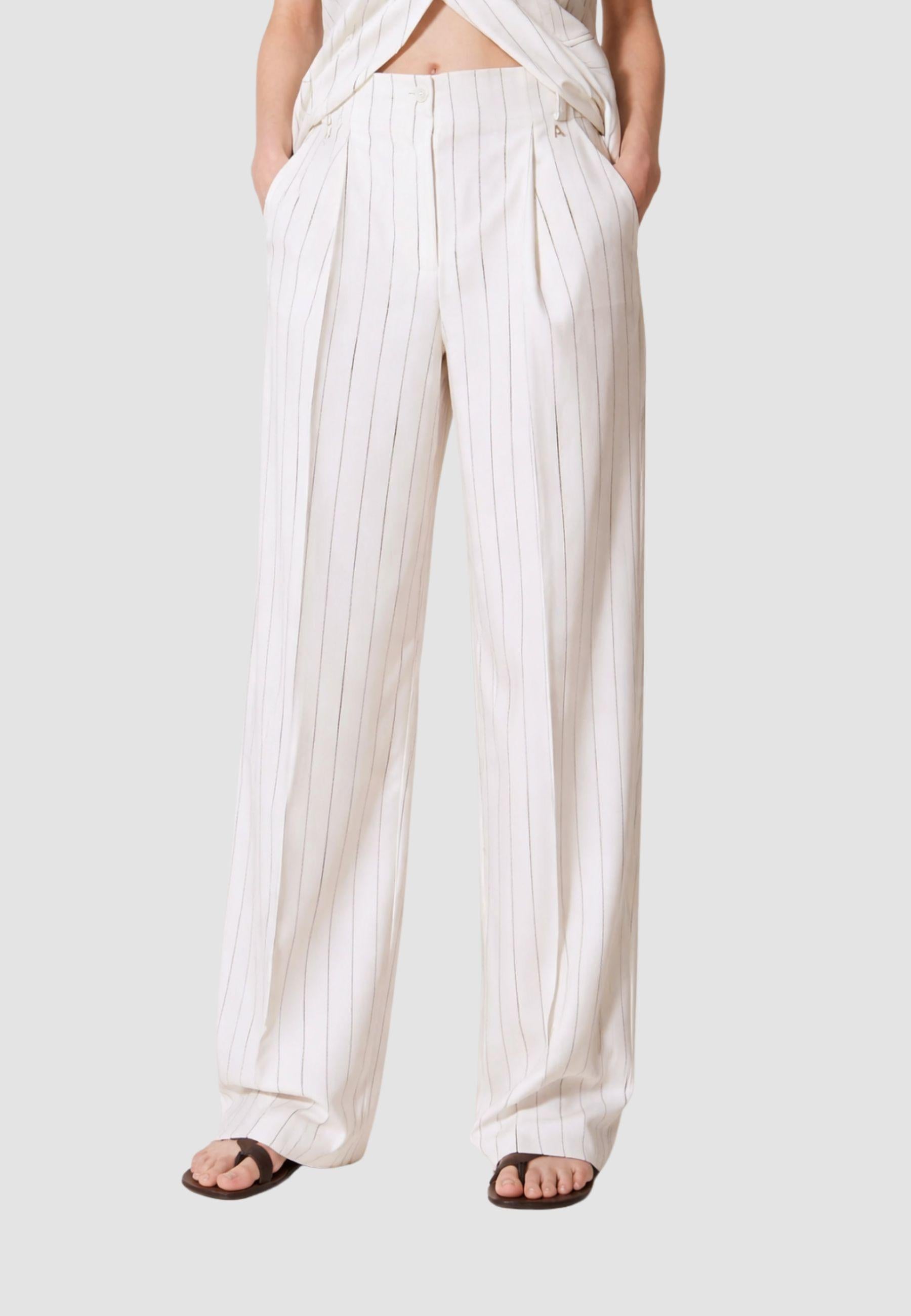 Pantaloni fluidi gessati - Actitude 