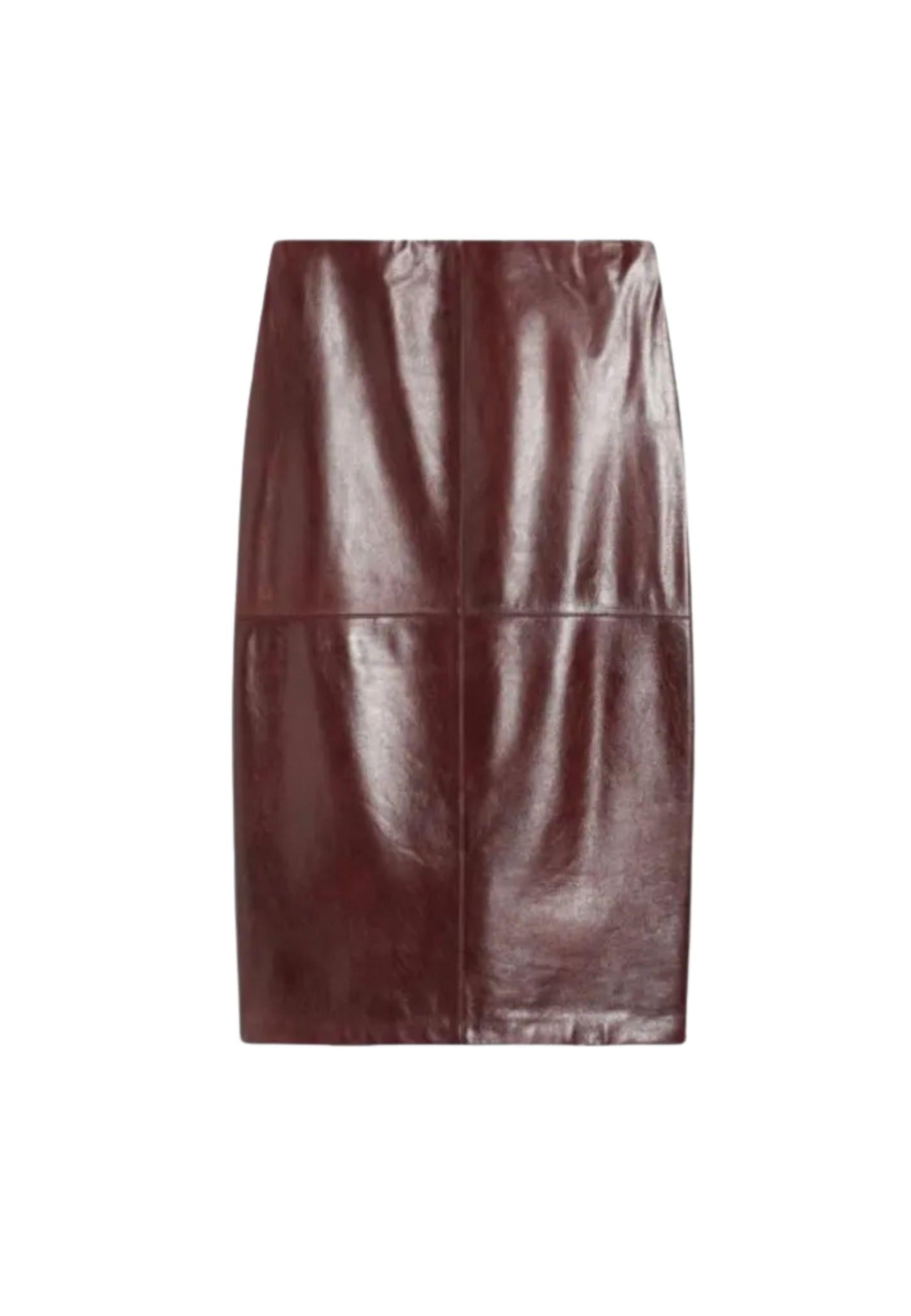 Sportmax Gonna longuette AFA in pelle d'agnello 