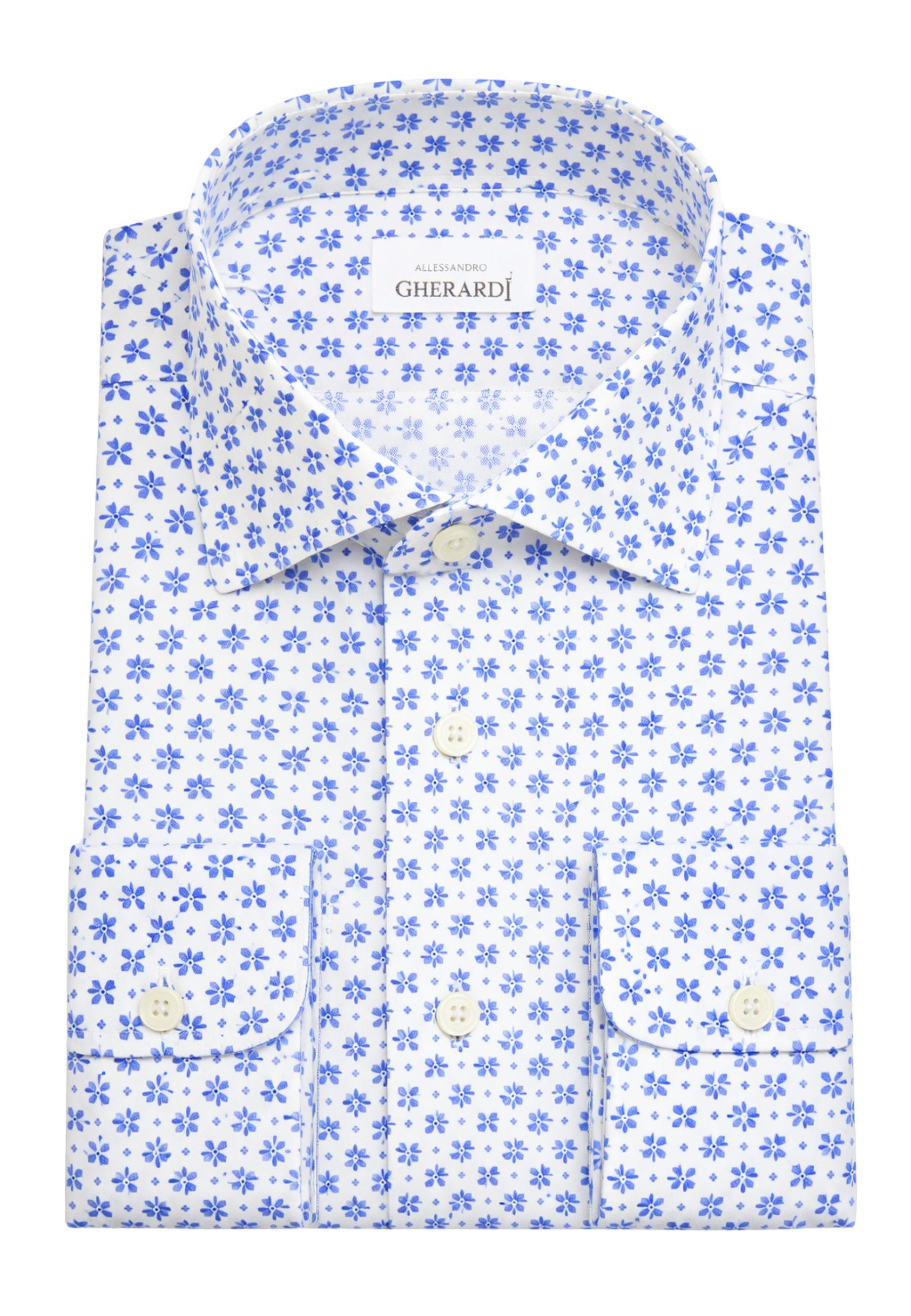 Camicia uomo Alessandro Gherardi in puro cotone con micro fantasia 