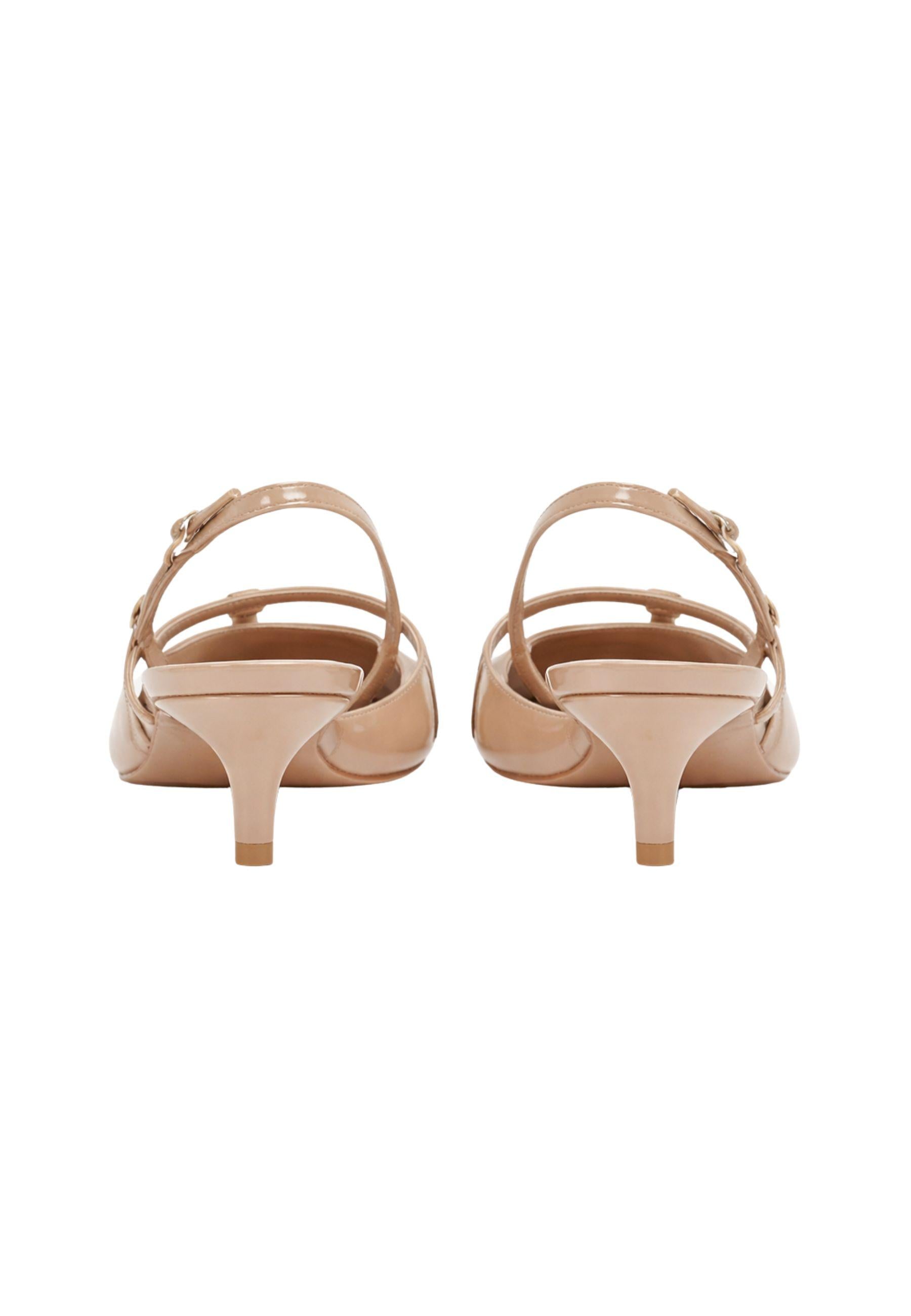 Décolleté sling back con cinturini 