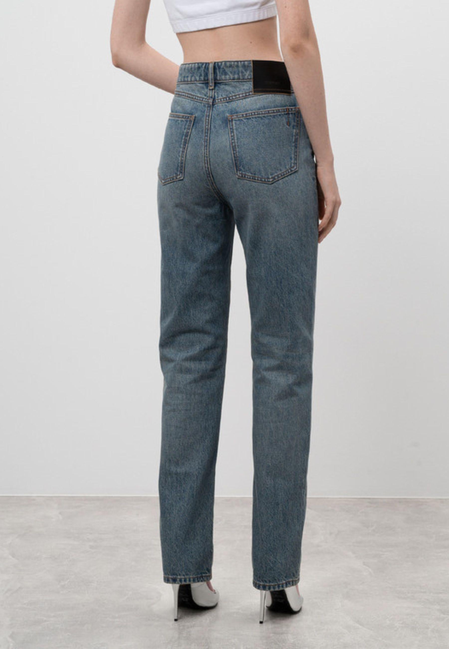 Sportmax - Jeans "Tasso" in Denim di Cotone con Effetto Invecchiato 