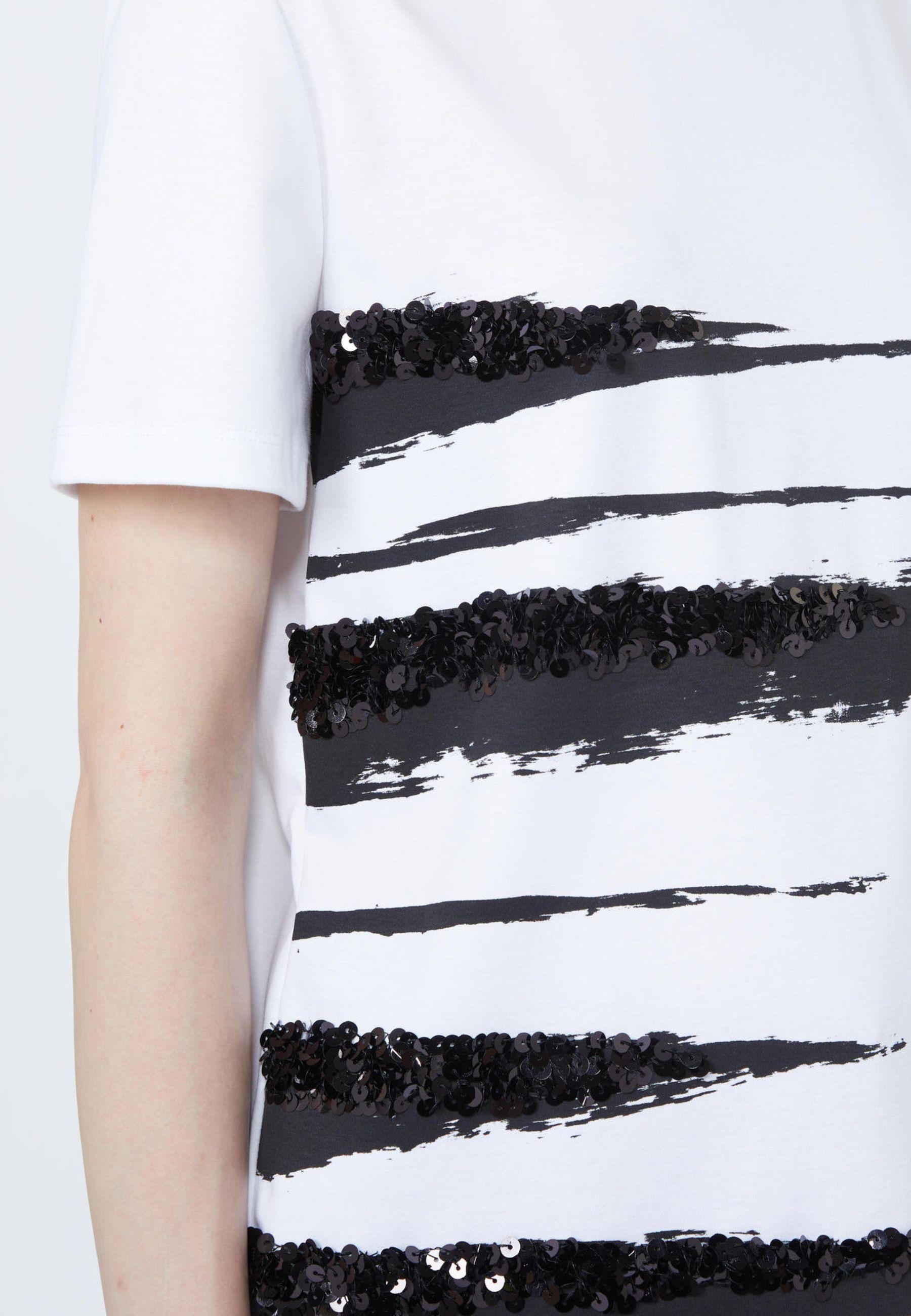 Max Mara Studio - T-shirt in puro cotone con stampa 