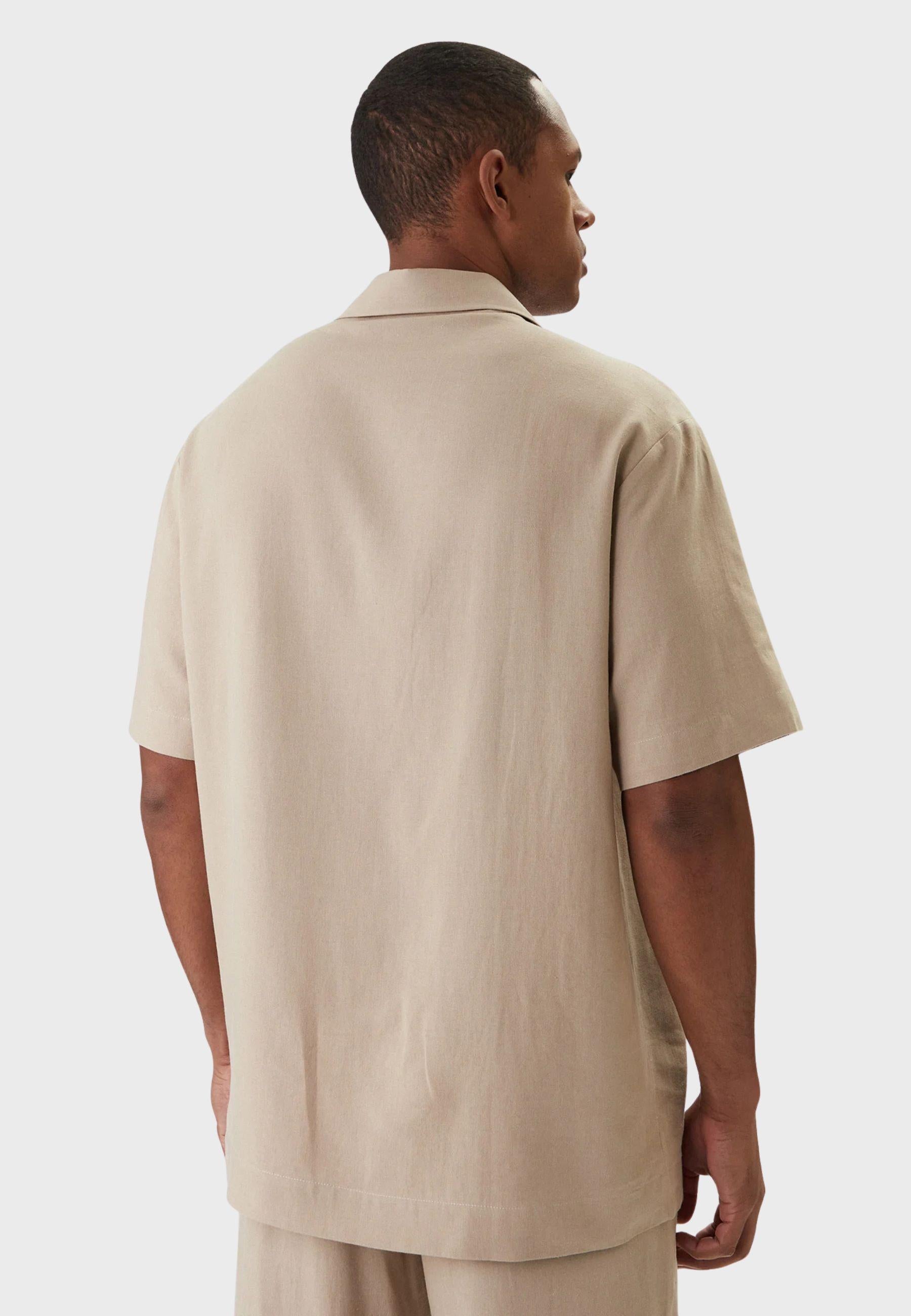 Camicia beachwear in misto lino 