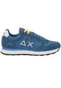 Dark aviator blue nylon and suede Tom sneakers - SUN68