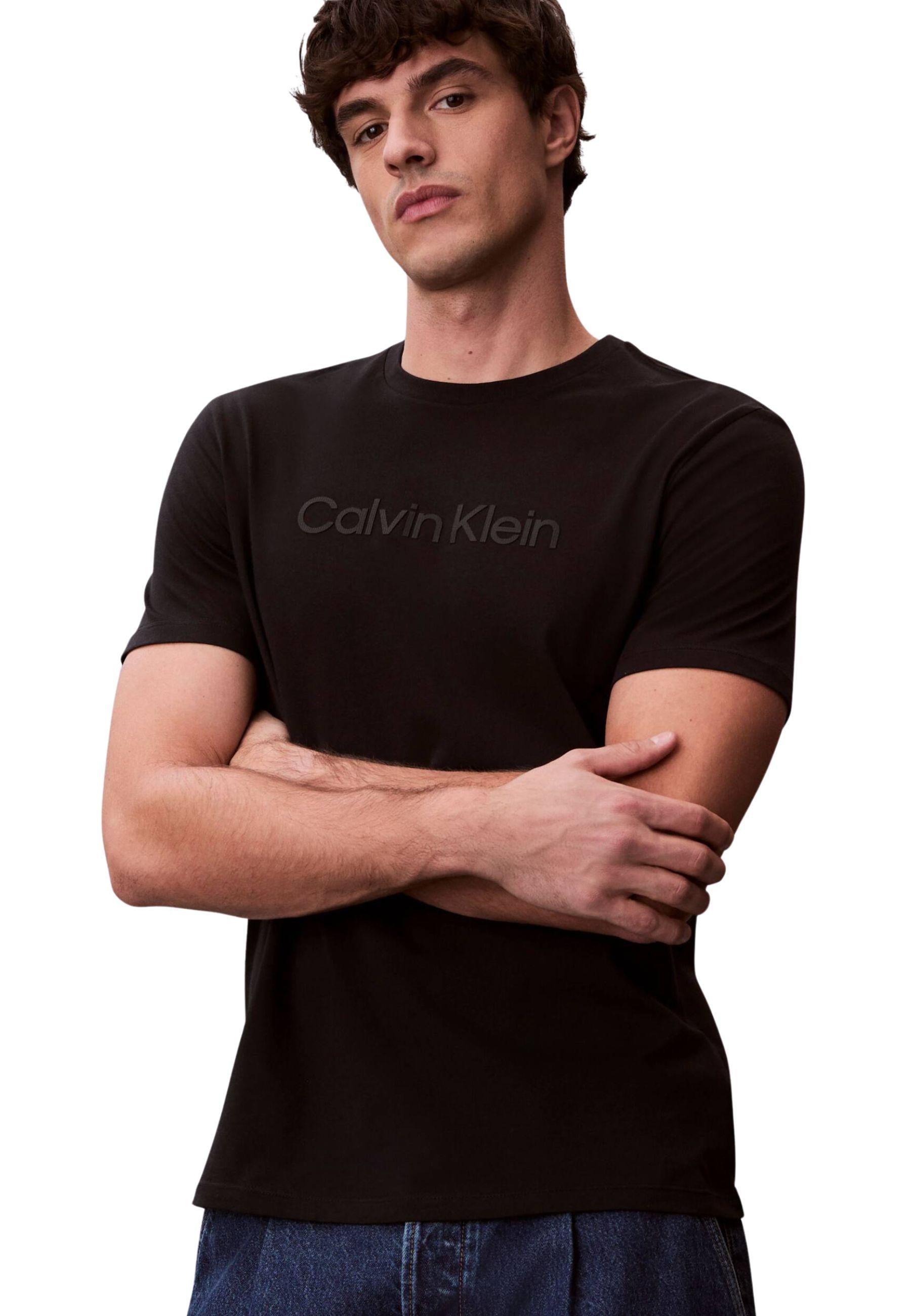 T-shirt Calvin Klein in cotone - Nera 