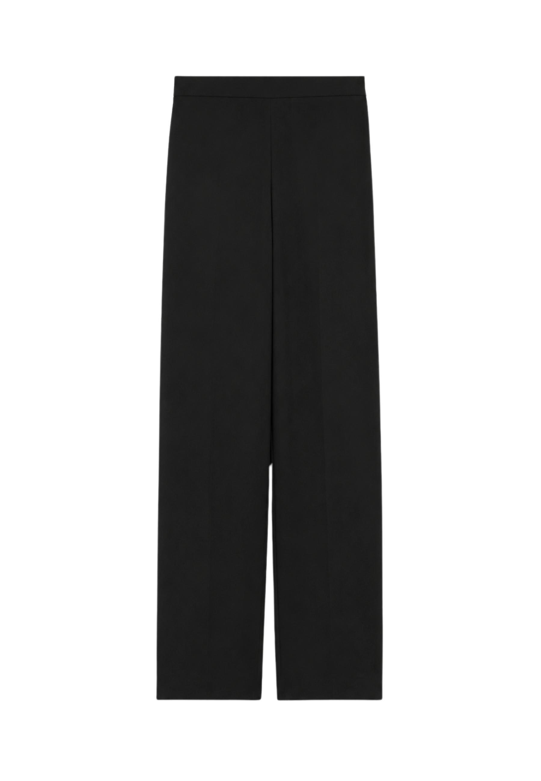 Max Mara Pantaloni Donna Maresca in Cady Nero a Vita Alta 