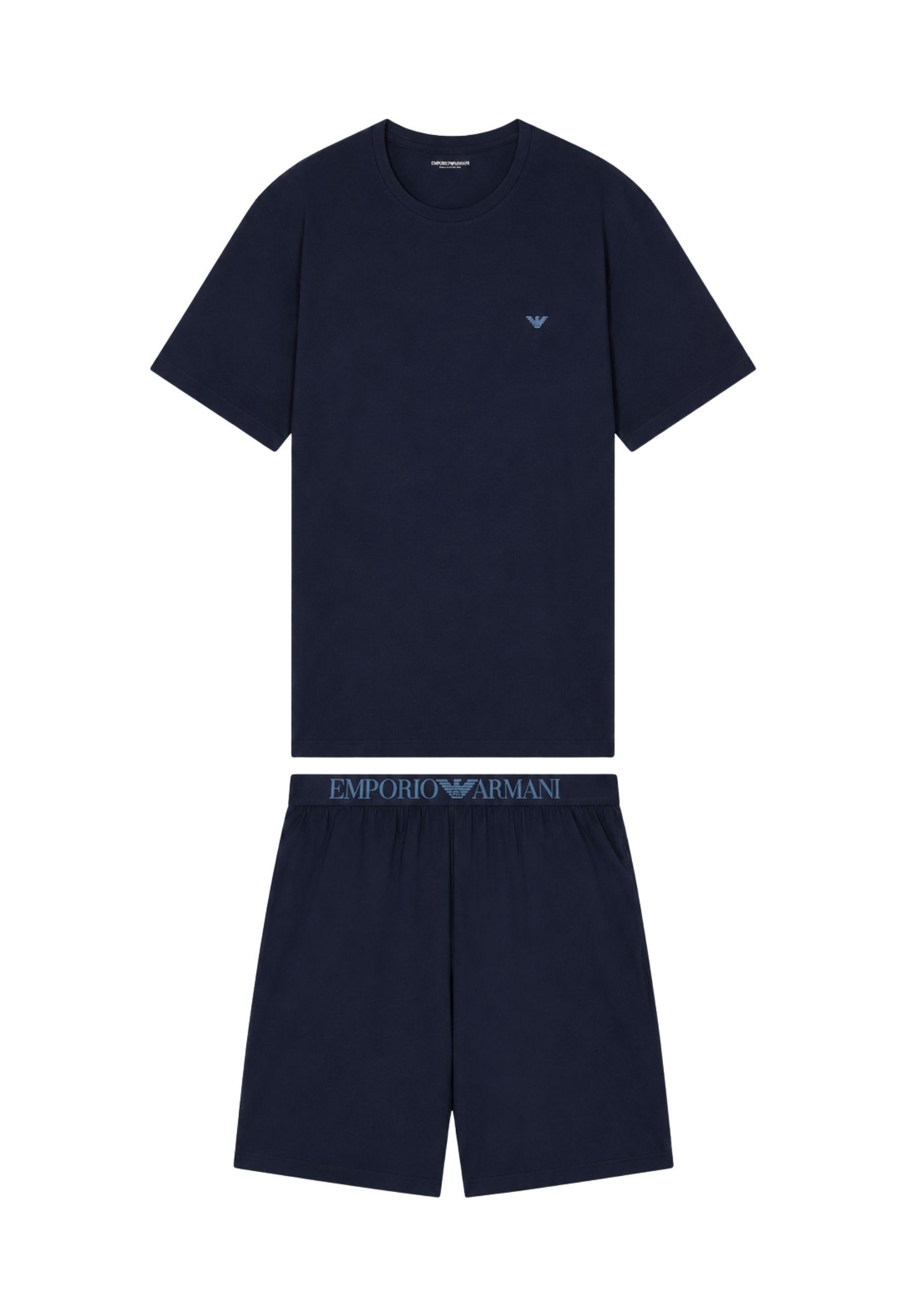 EMPORIO ARMANI - Pigiama con Bermuda in Jersey Endurance 