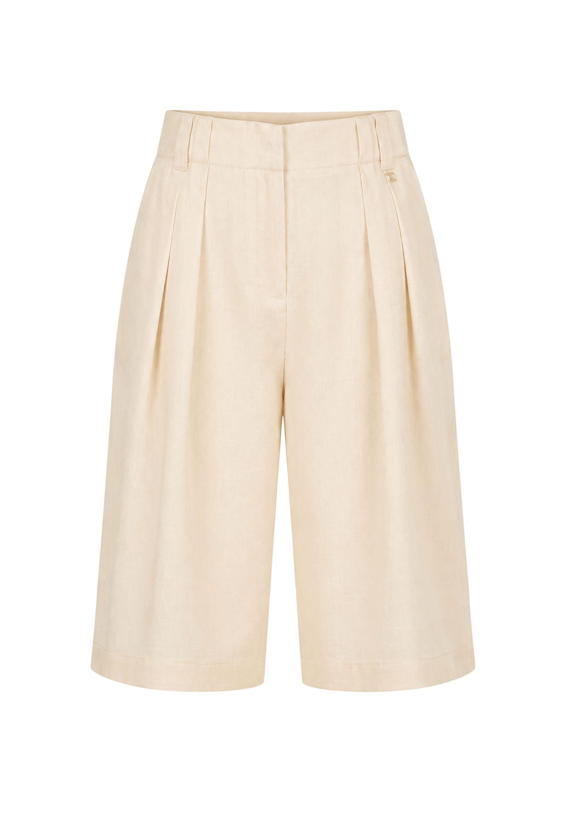 Bermuda Twinset da donna in lyocell - Beige 