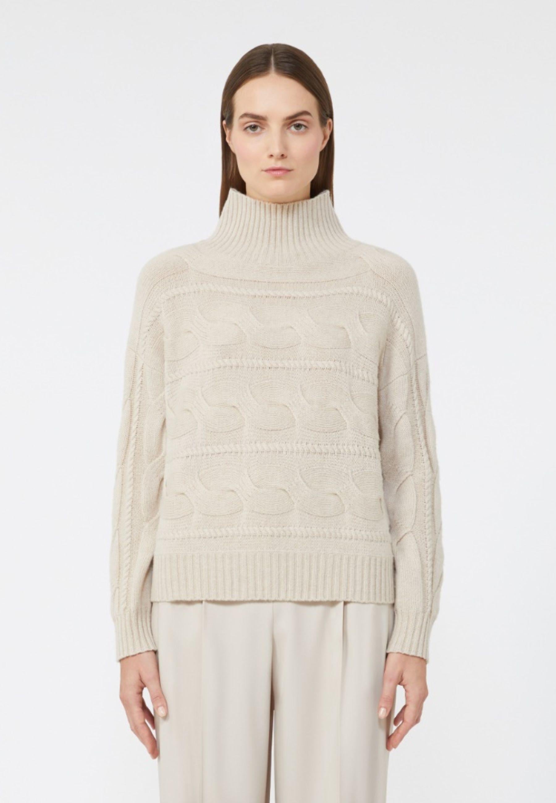 Maglia in lana e cachemire a trecce 