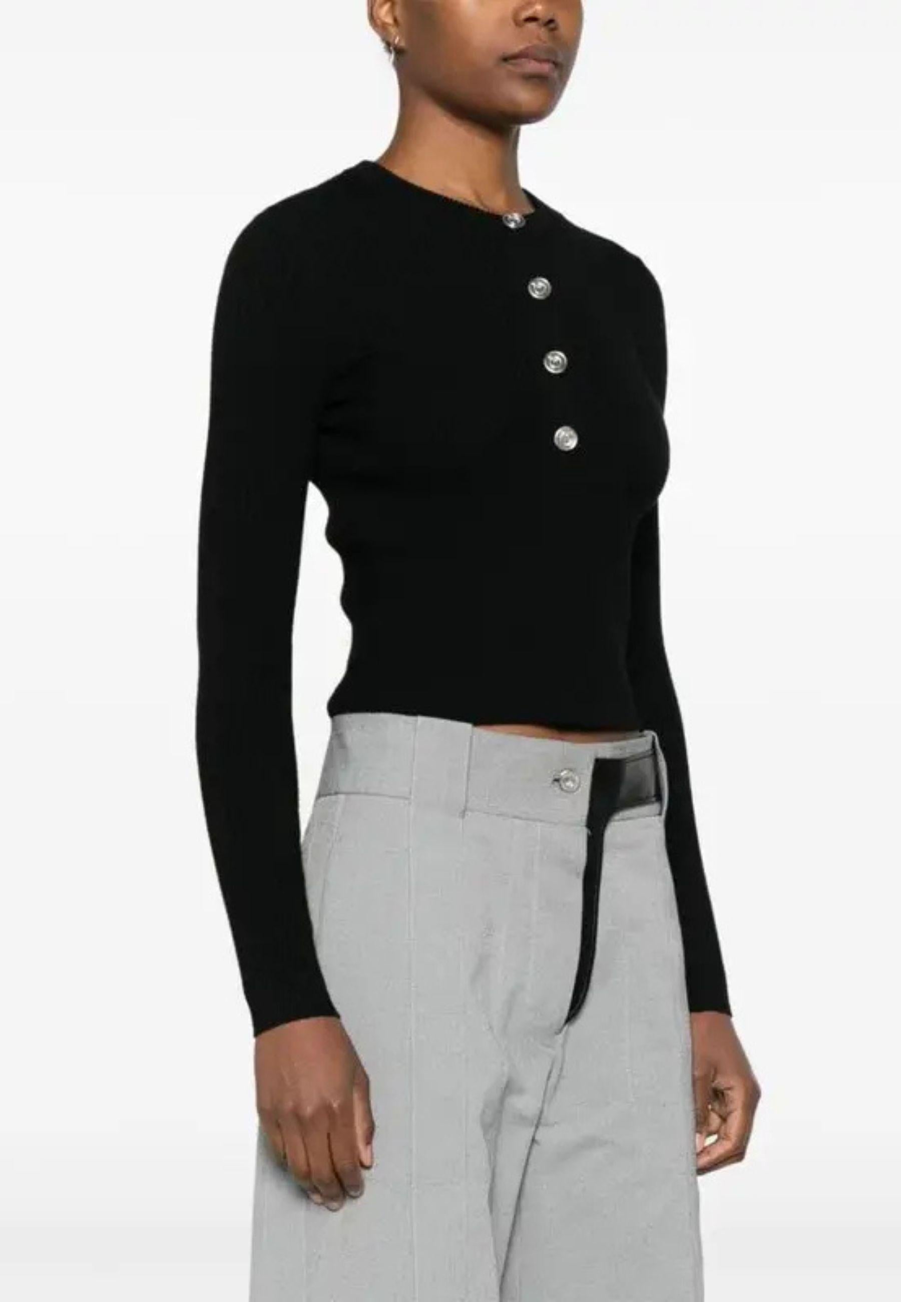 Maglia Pinko in Misto Lana con Bottoni Gioiello 