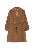 Cappotto midi a vestaglia in lana vergine