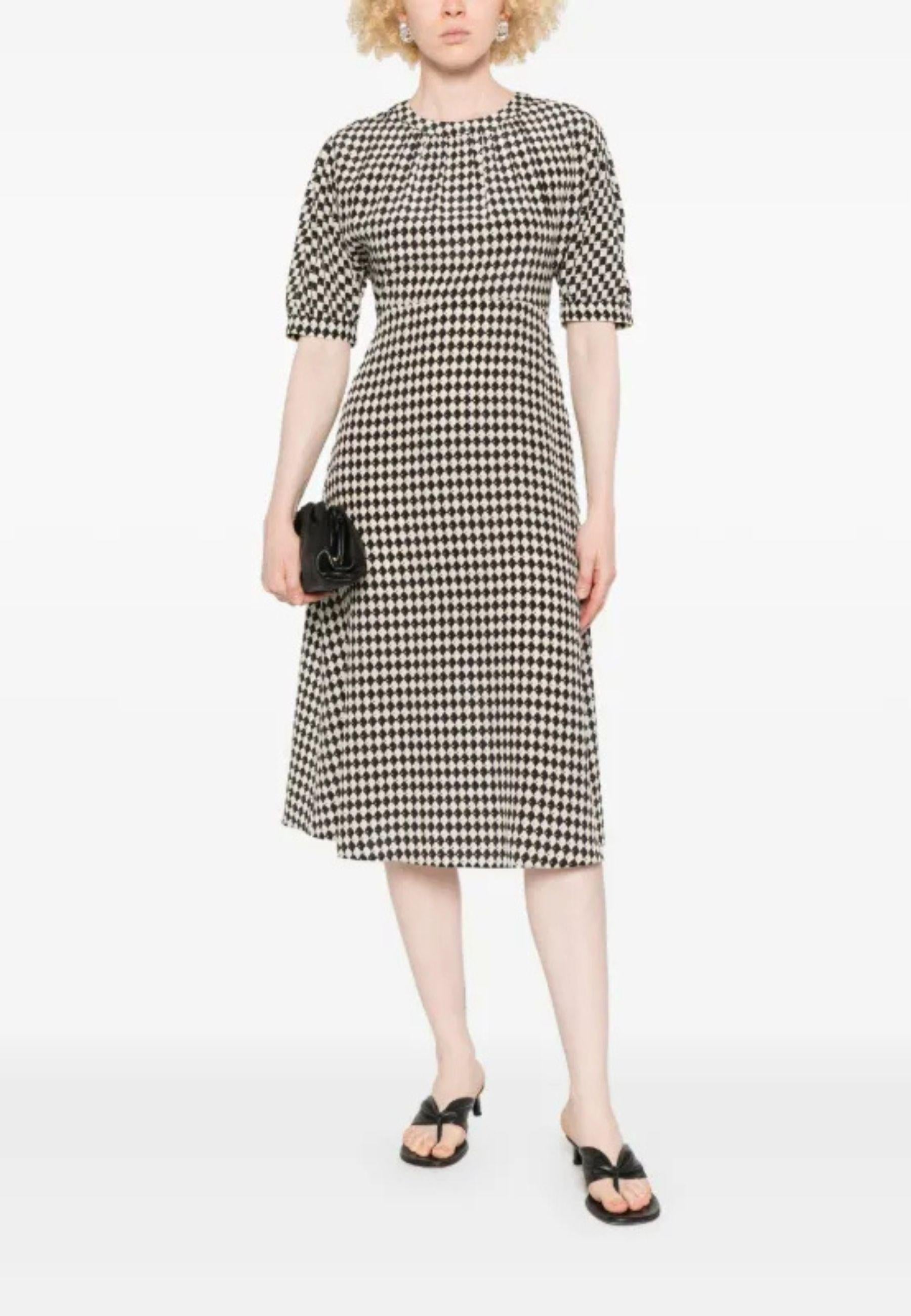 S'Max Mara - Abito midi CHARLOTTE in seta con stampa geometrica 