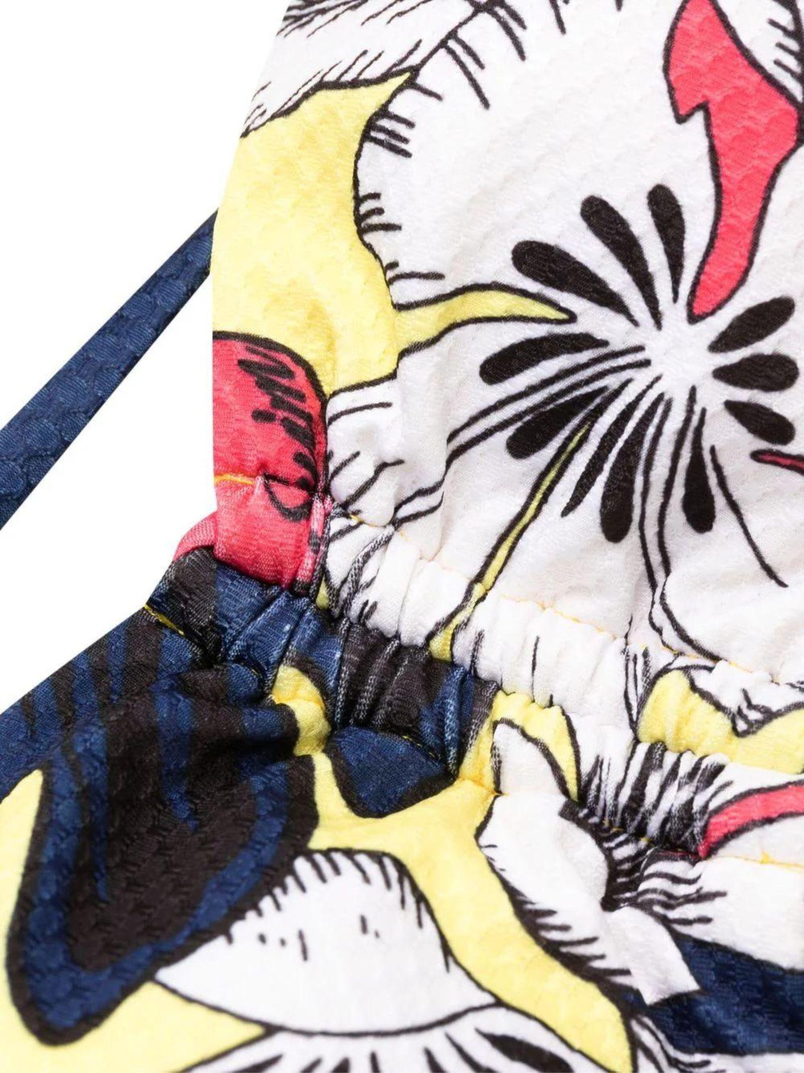 Top bikini a fiori 