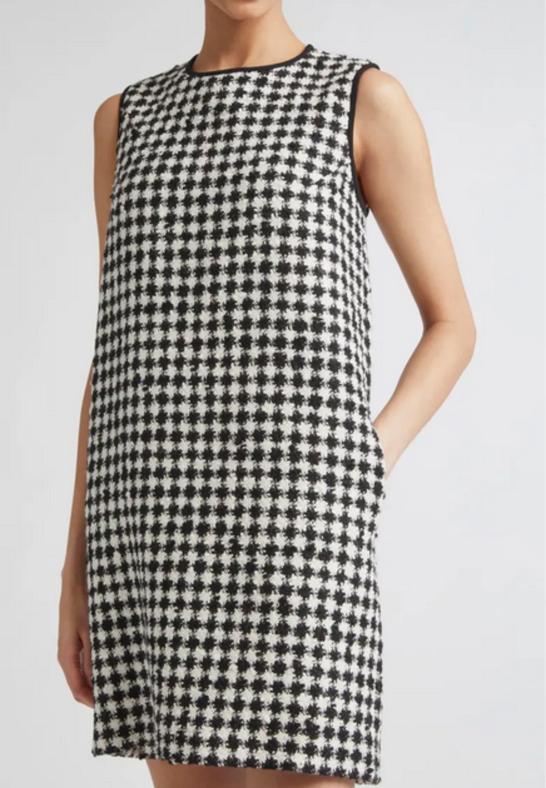 Max Mara Studio - Abito shift in tweed pied-de-poule 