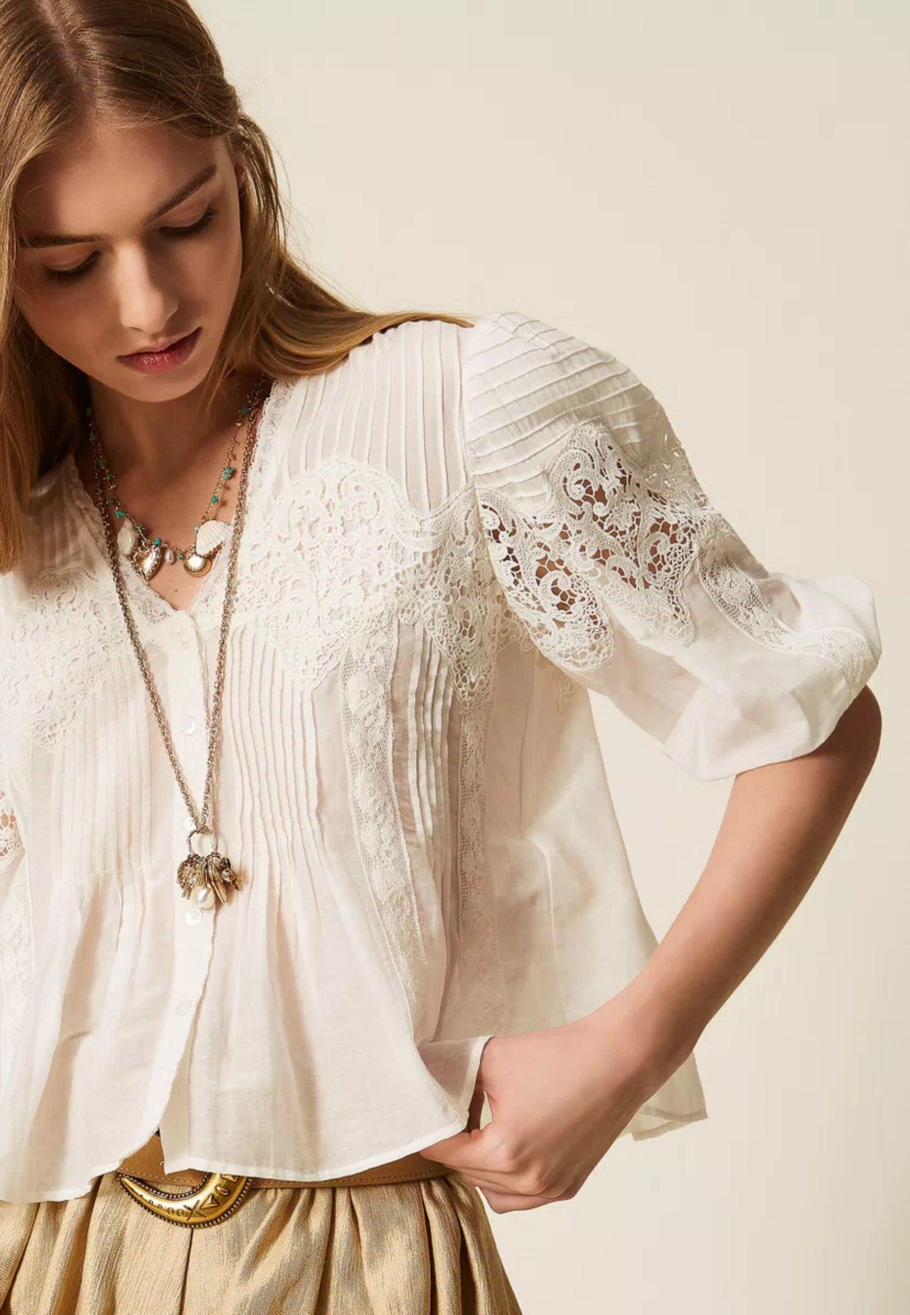 Camicia in mussola di misto seta 