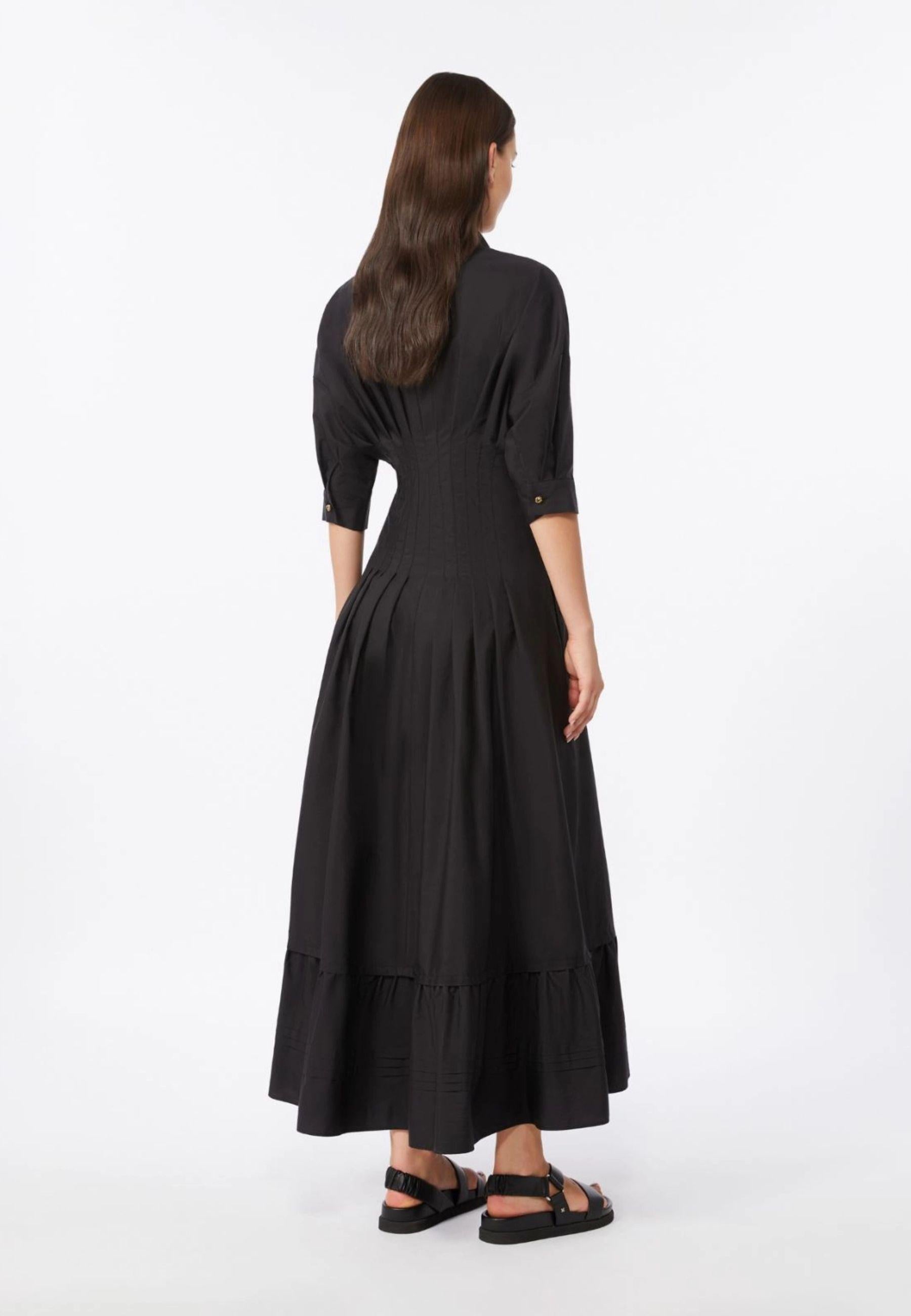 Max Mara Studio - Abito lungo in popeline di cotone 