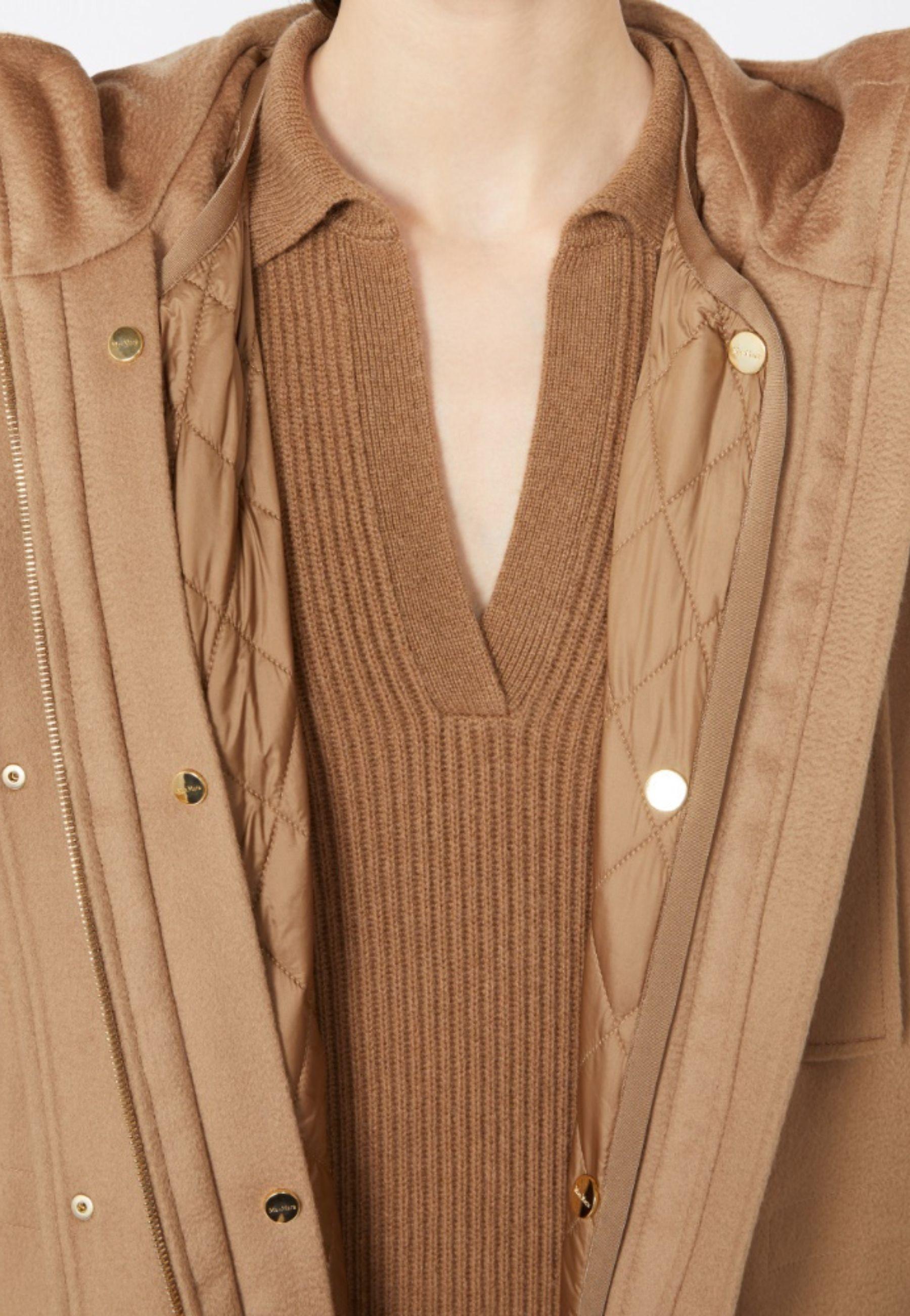 Parka lungo in drap di lana 