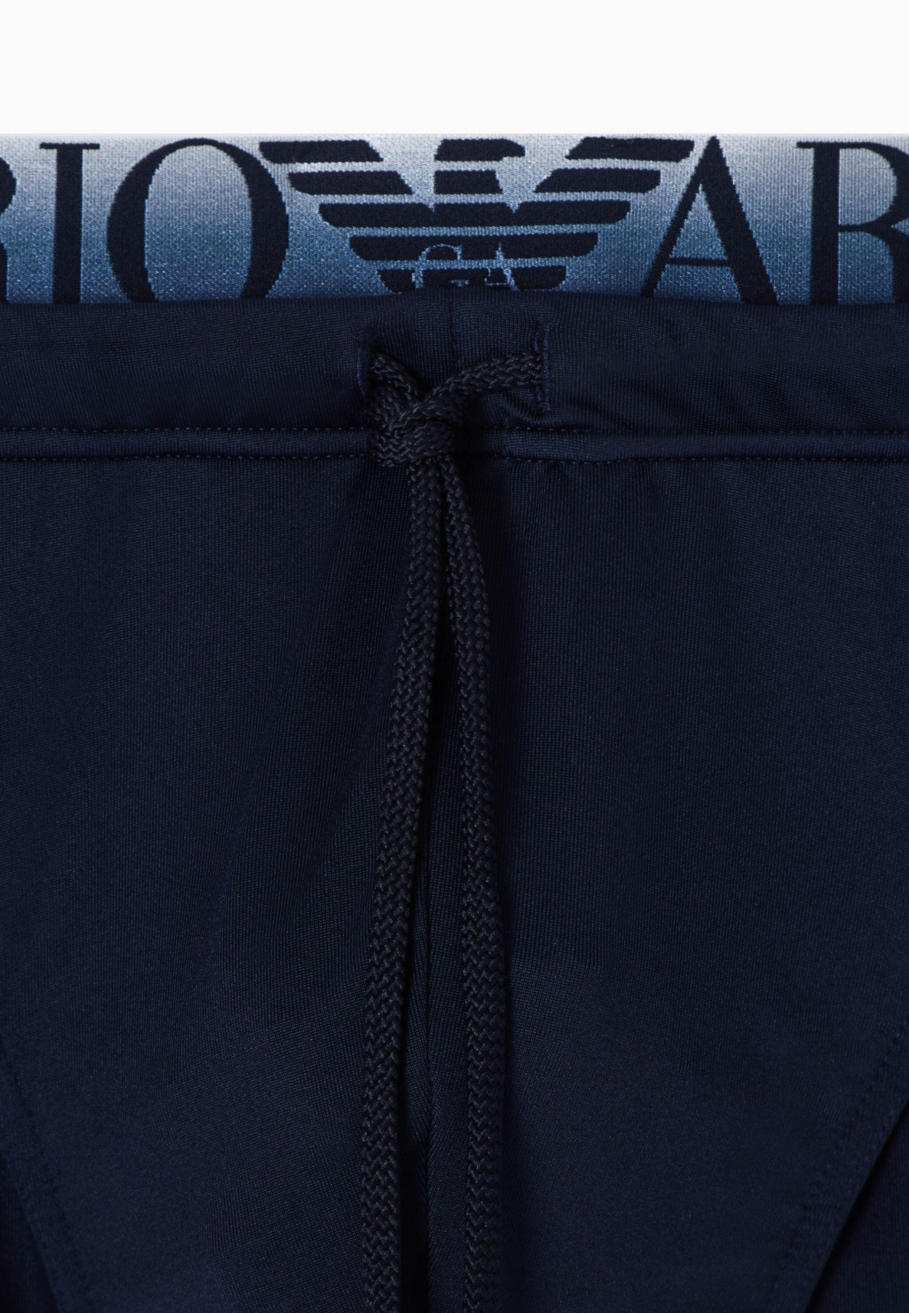 Emporio Armani - Slip mare con coulisse e logo jacquard 