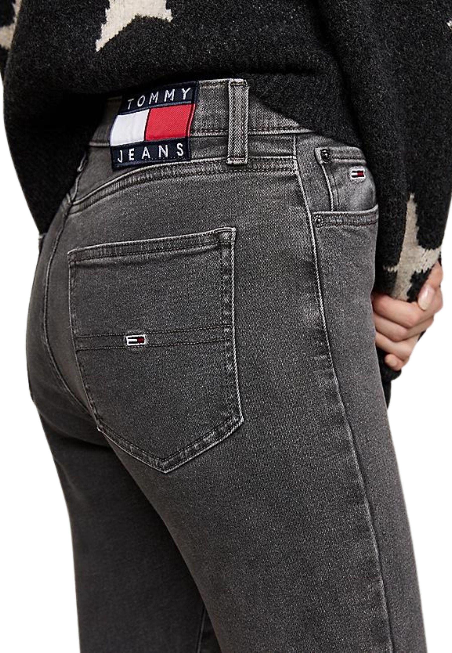 Jeans Sylvia skinny fit a vita alta neri sbiaditi 