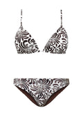 Bikini de dos piezas Twinset copa B con top triangular atado al cuello