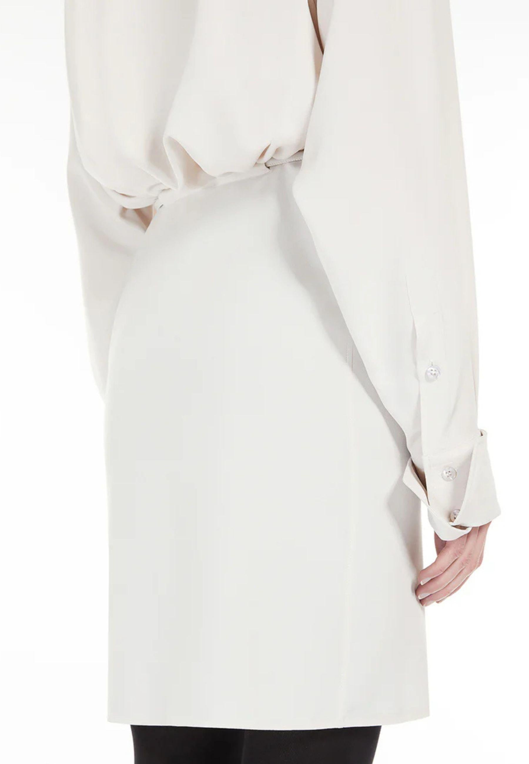 Sportmax - Abito camicia oversize in seta elasticizzata 