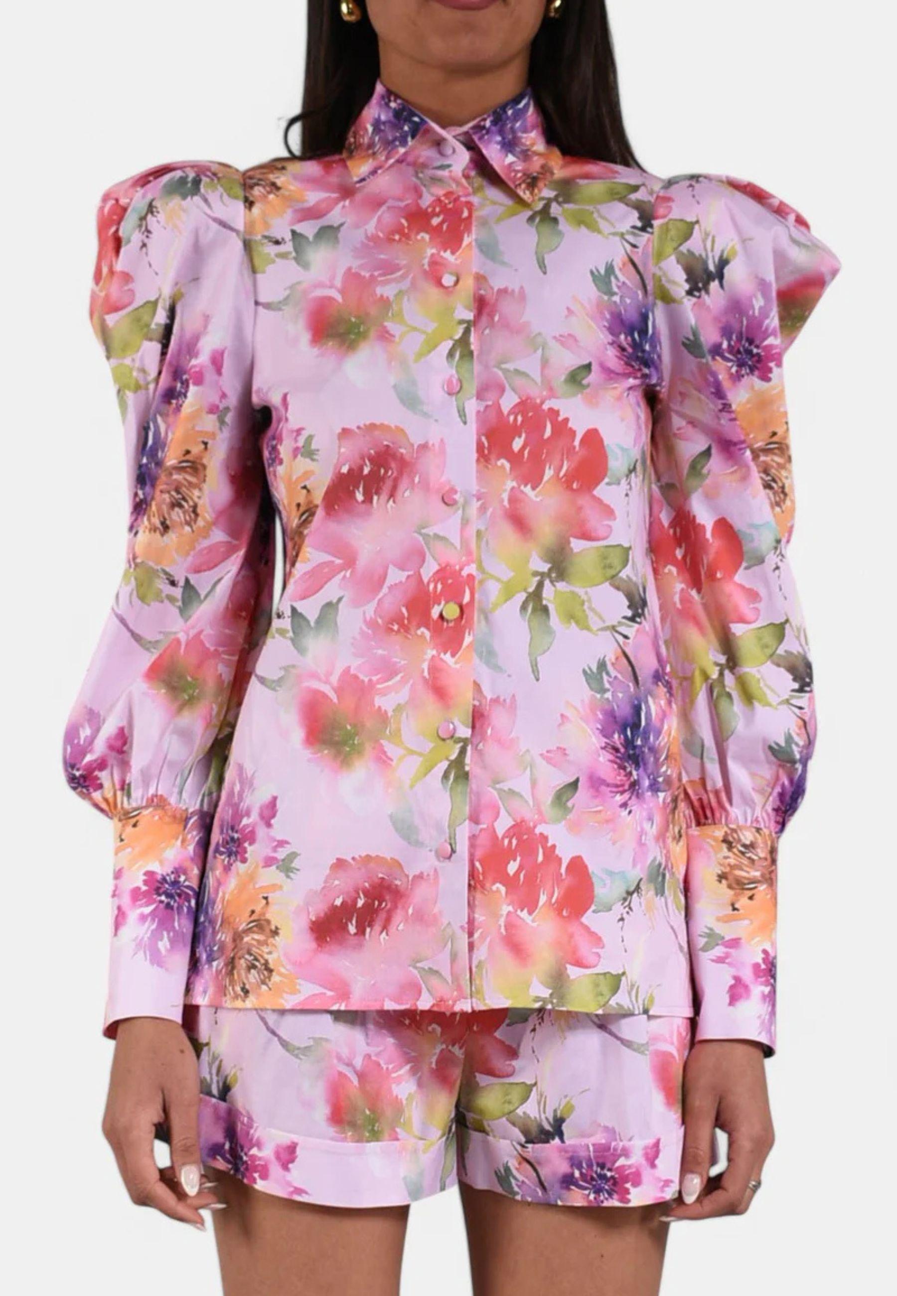 Camicia in cotone a fantasia 