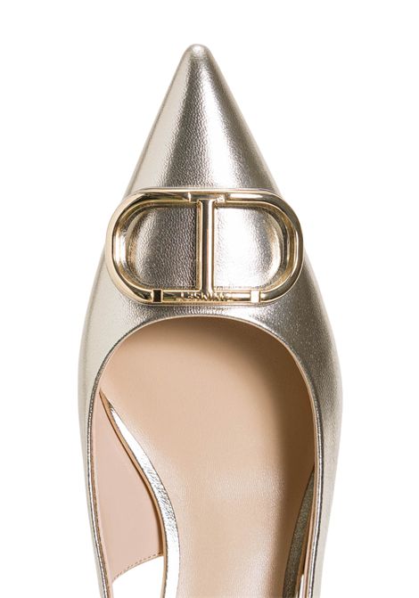 Décolleté sling back con Oval T TWINSET | 251TCP06211733